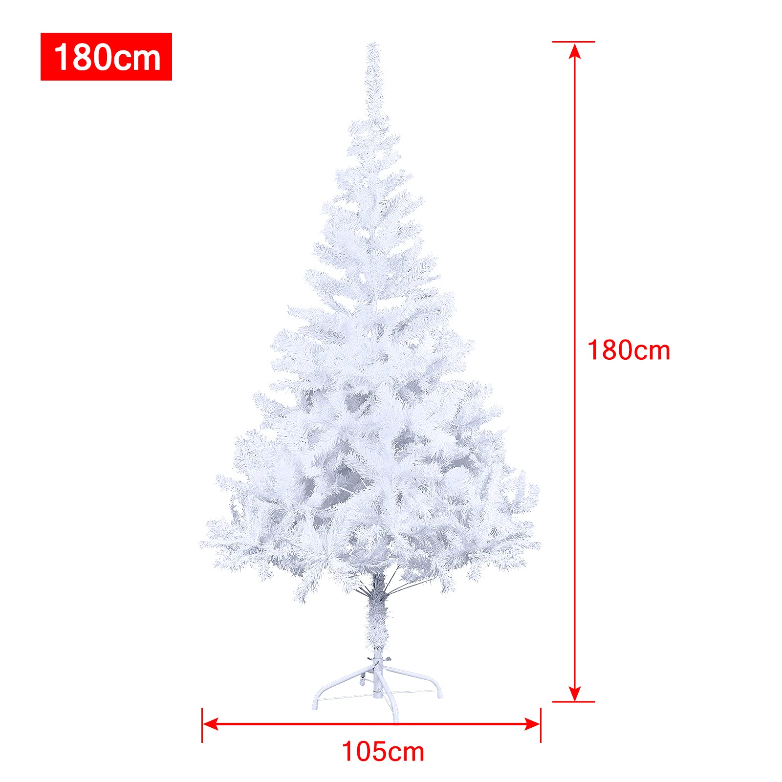 fivmen-weihnachtsbaum-k-nstlich-180-cm-wei-mit-500-spitzen image 2