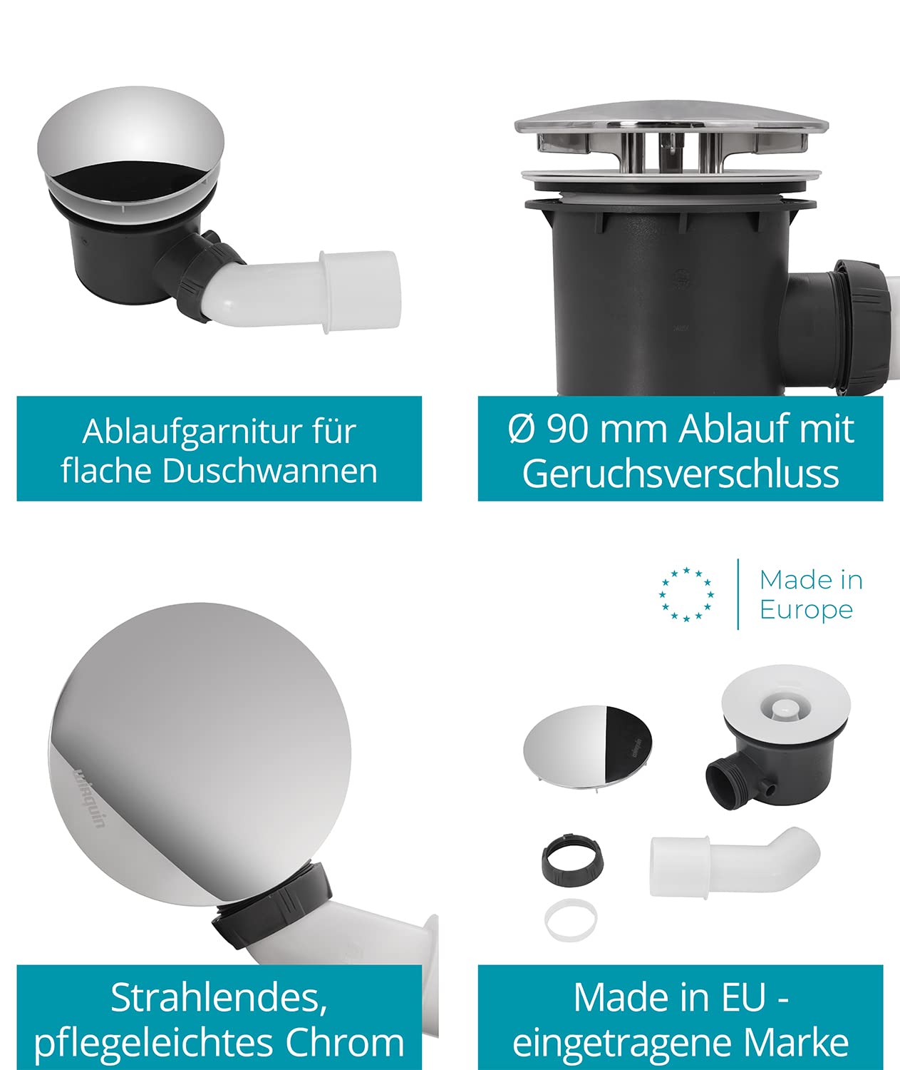 calmwaters-ablaufgarnitur-90-mm-f-r-flache-duschwannen-chrom-wei image 2