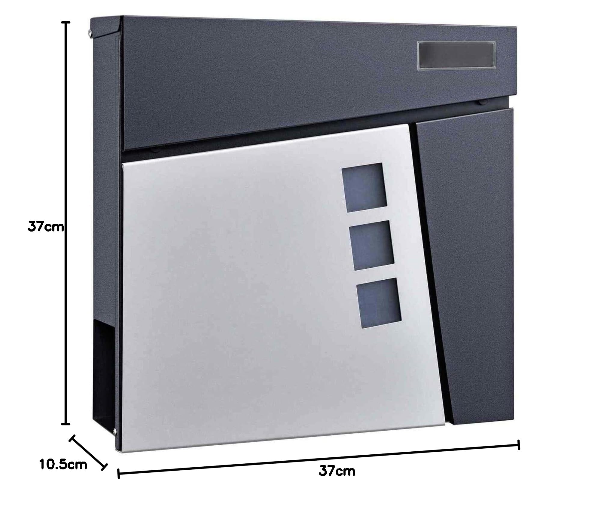 lemodo-2643-briefkasten-mit-zeitungsfach-verzinkt-din-a4-37x37x10-5-cm image 3