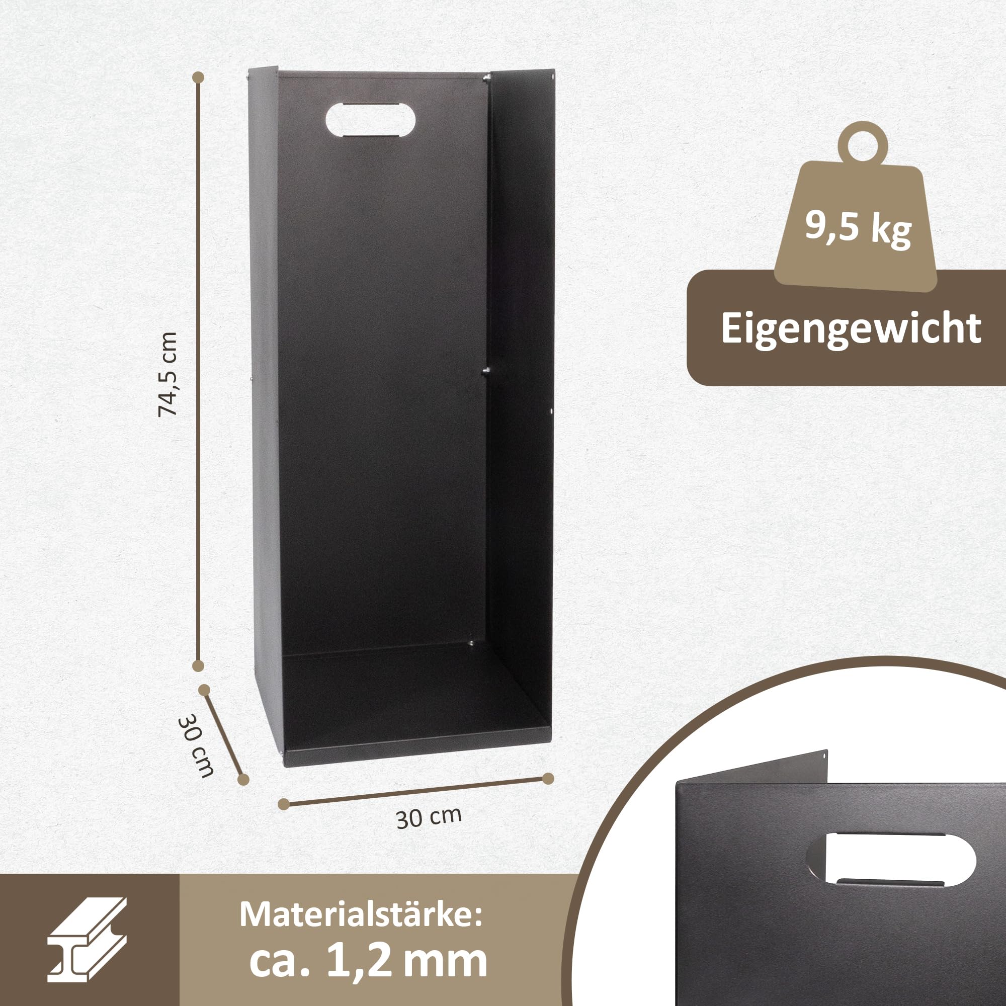 lemodo-kaminholzregal-metall-75-cm-schwarz-f-r-brennholz-und-briketts image 5