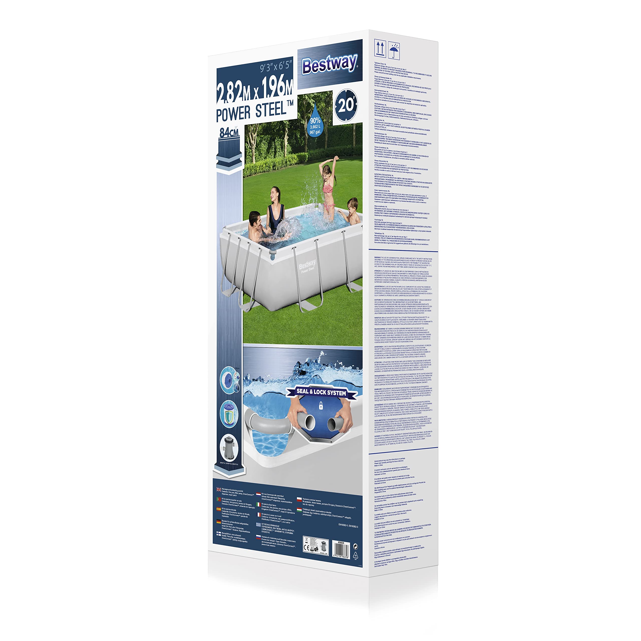 bestway-power-steel-frame-pool-set-eckig-282x196x84-cm-mit-filterpumpe image 3