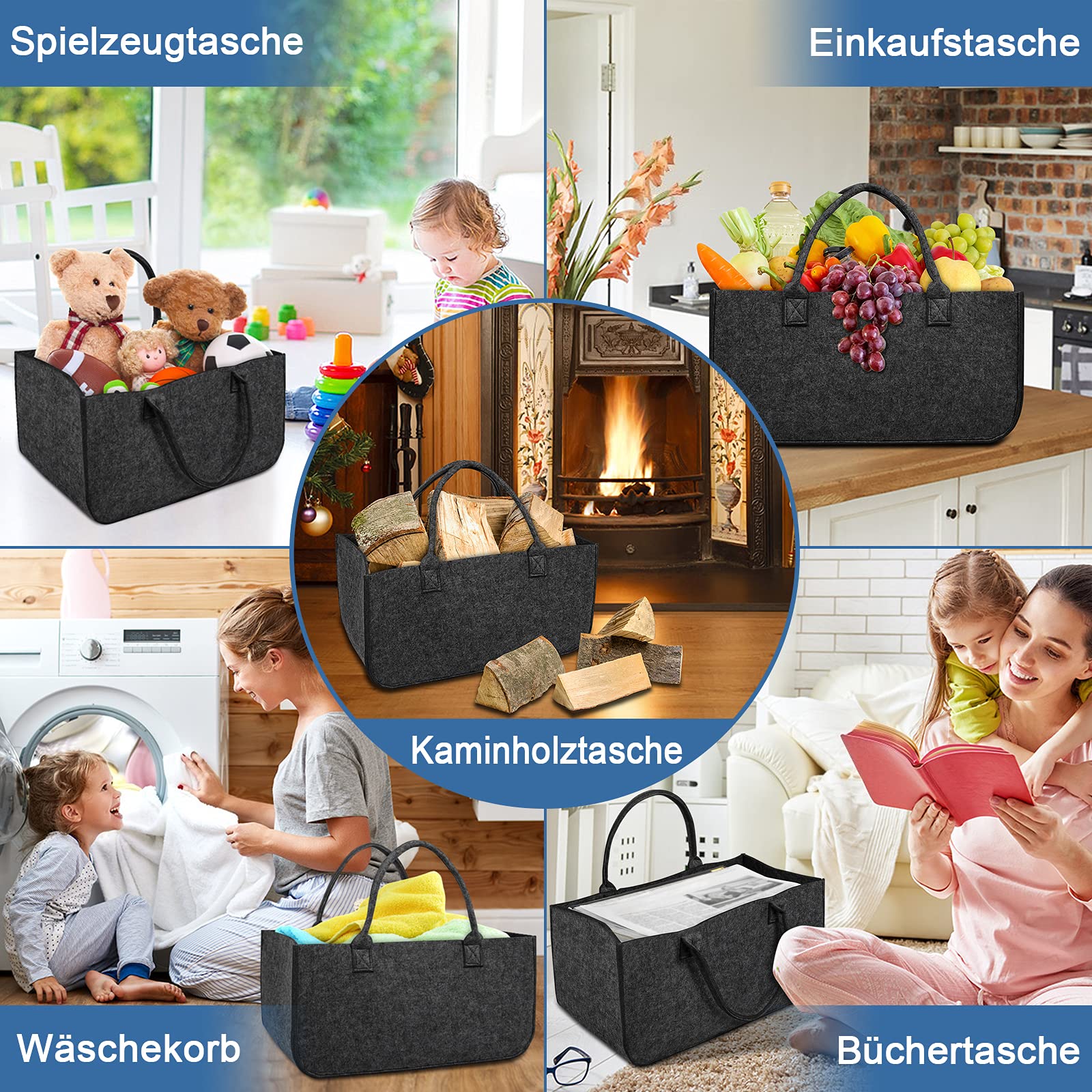 fivmen-filzk-rbe-4er-set-50x25x25-cm-dunkelgrau-mit-griffen-faltbar image 6
