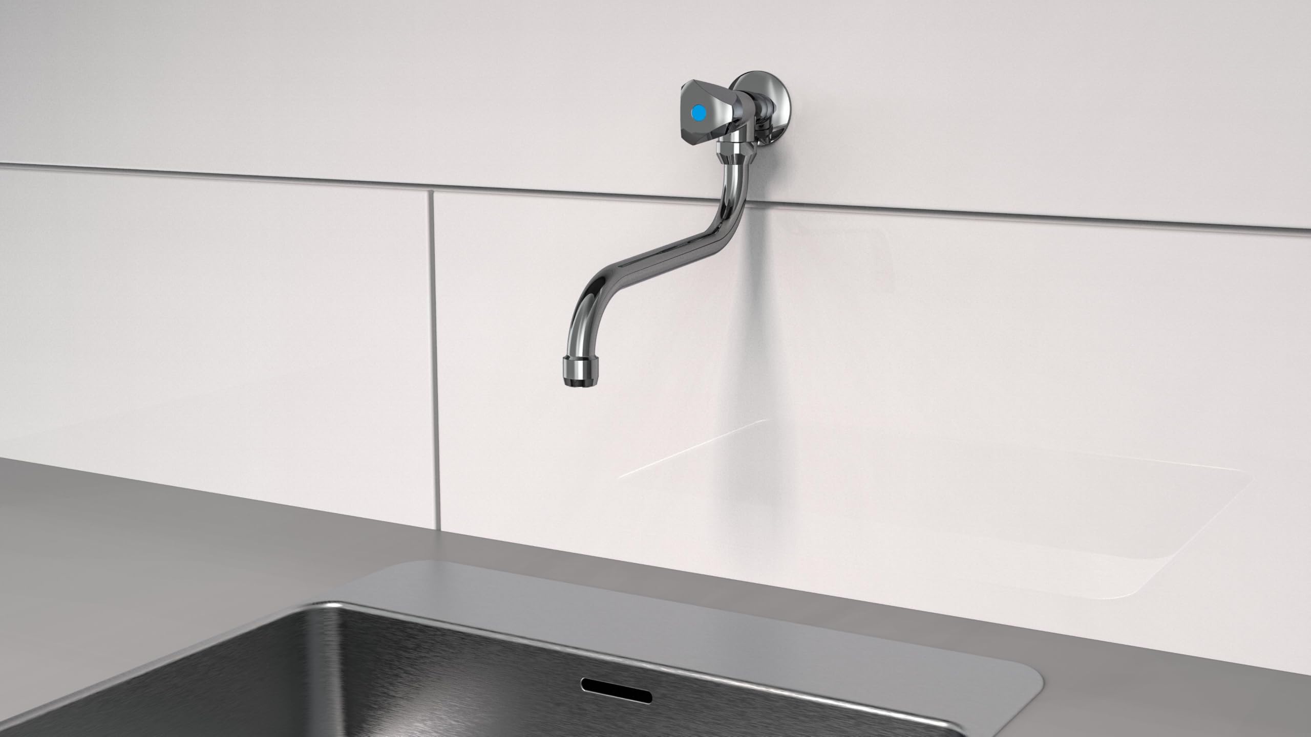 sch-tte-19116-kaltwasserventil-chrom-wand-schwenkbarer-auslauf-kaltwasserhahn image 3