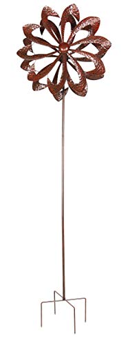 lemodo-lex-xl-doppel-windrad-62-cm-metall-antik-kupfer image 2