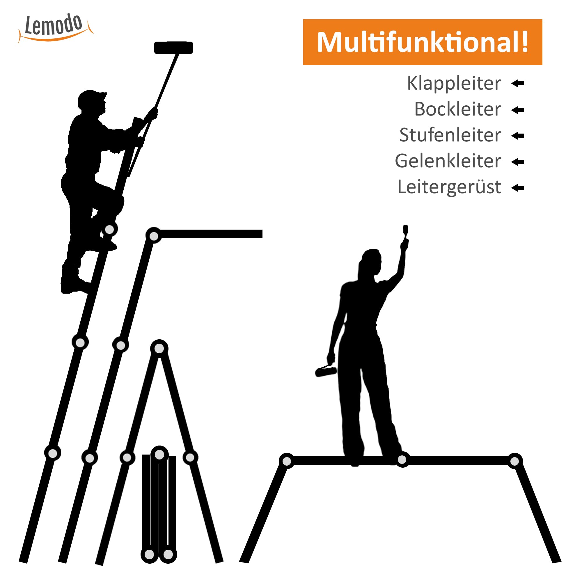 lemodo-alu-multifunktionsleiter-4x3-sprossen-356-cm-klappbar-bis-150-kg image 6