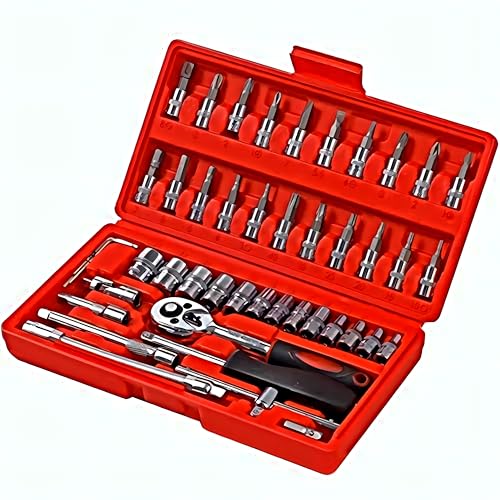 p-k-46-teiliger-knarrenkasten-1-4-zoll-steckschl-sselsatz-im-werkzeugkoffer image 3