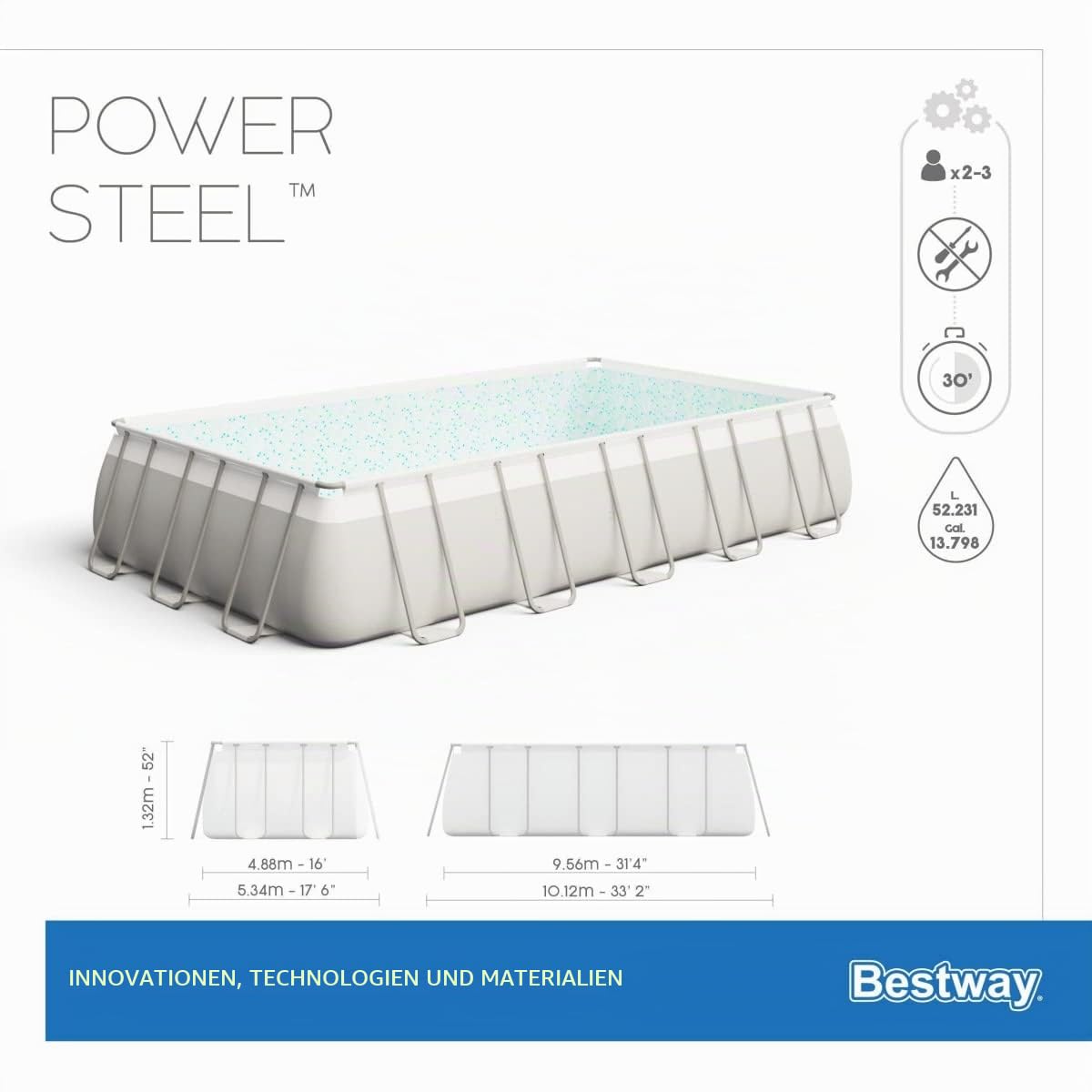 bestway-power-steel-frame-pool-set-eckig-956x488x132-cm-mit-sandfilter image 5