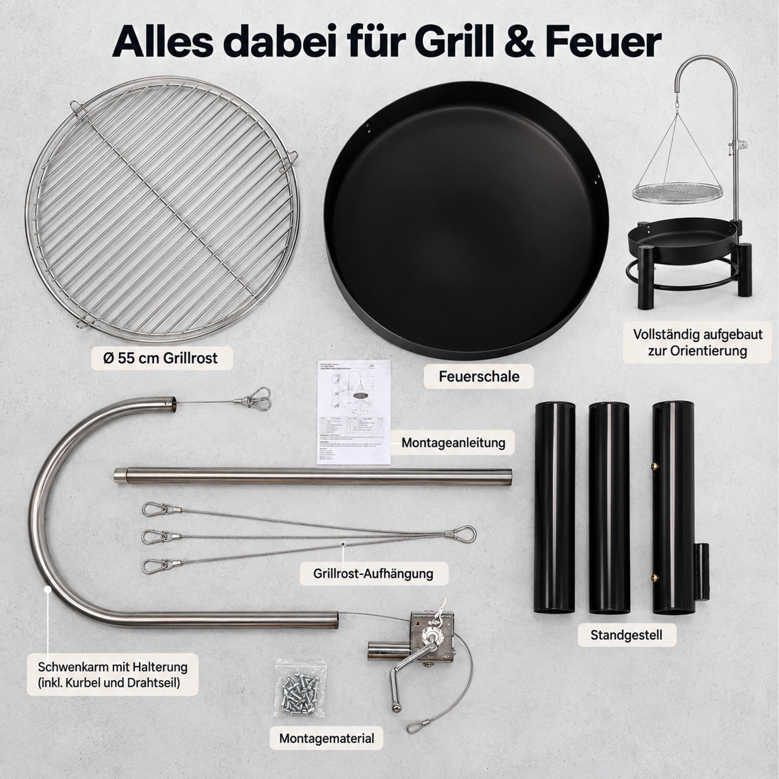 lemodo-schwenkgrill-holzkohlegrill-grillrost-55-cm image 3