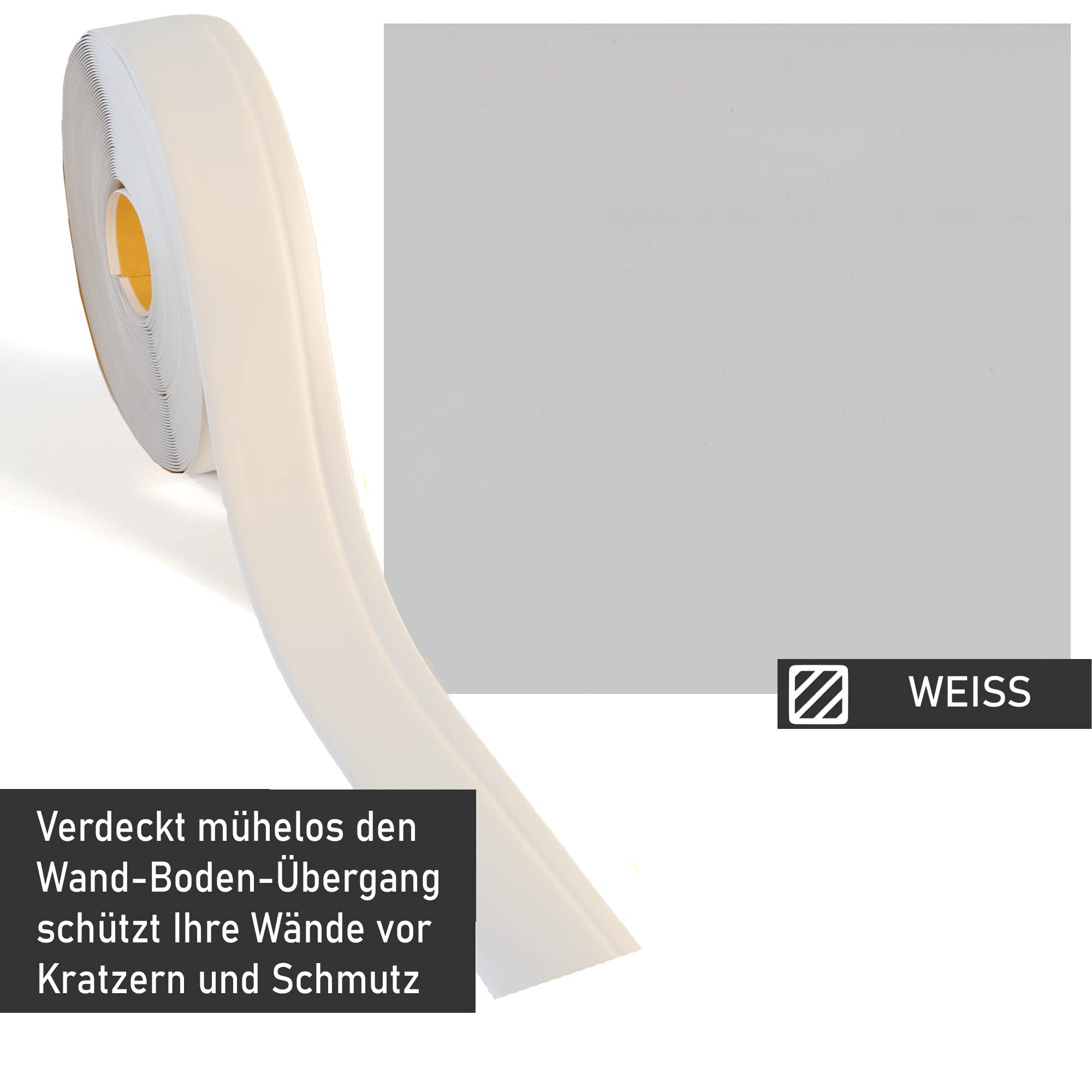 lemodo-sockelleiste-selbstklebend-5-m-wei-50-x-15-mm-weichsockelleiste-pvc image 2
