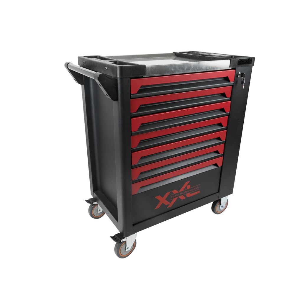 p-k-xxl-werkzeugwagen-6-schubladen-gef-llt-schwarz-rot image 1