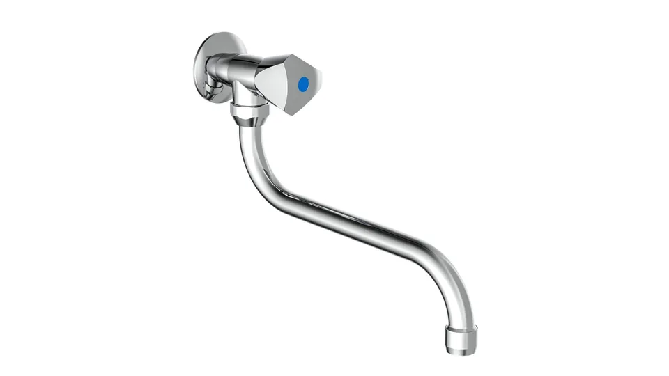 sch-tte-19116-kaltwasserventil-chrom-wand-schwenkbarer-auslauf-kaltwasserhahn image 1