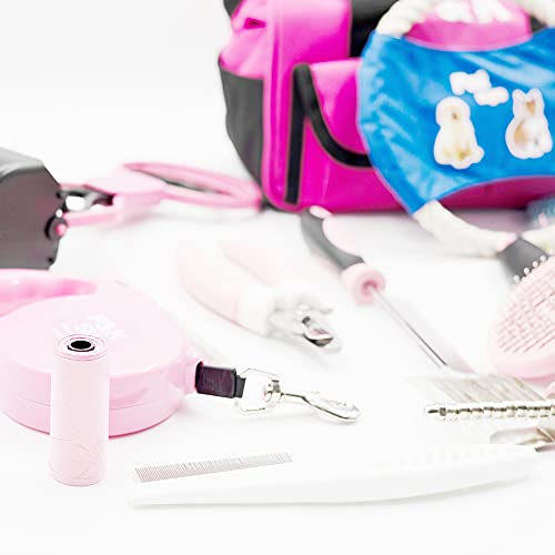 p-k-tierpflege-spielset-15-teilig-pink-hunde-set-mit-leine-b-rste-spielzeug image 8