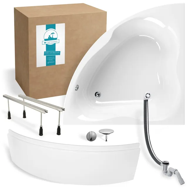 calmwaters-exclusive-2-eckbadewanne-duo-140-x-140-cm-komplettset-wei image 1