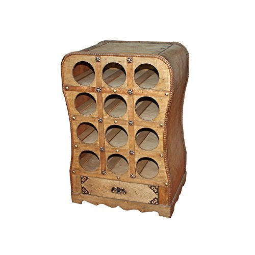 lemodo-weinregal-holz-kolonialstil-braun-f-r-12-flaschen image 2