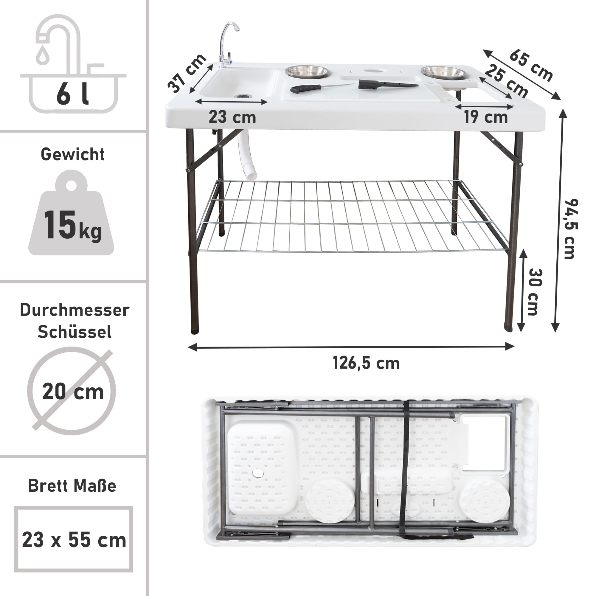 lemodo-klappbarer-filetiertisch-mit-filetierbrett-und-camping-sp-le-2-sch-sseln image 2