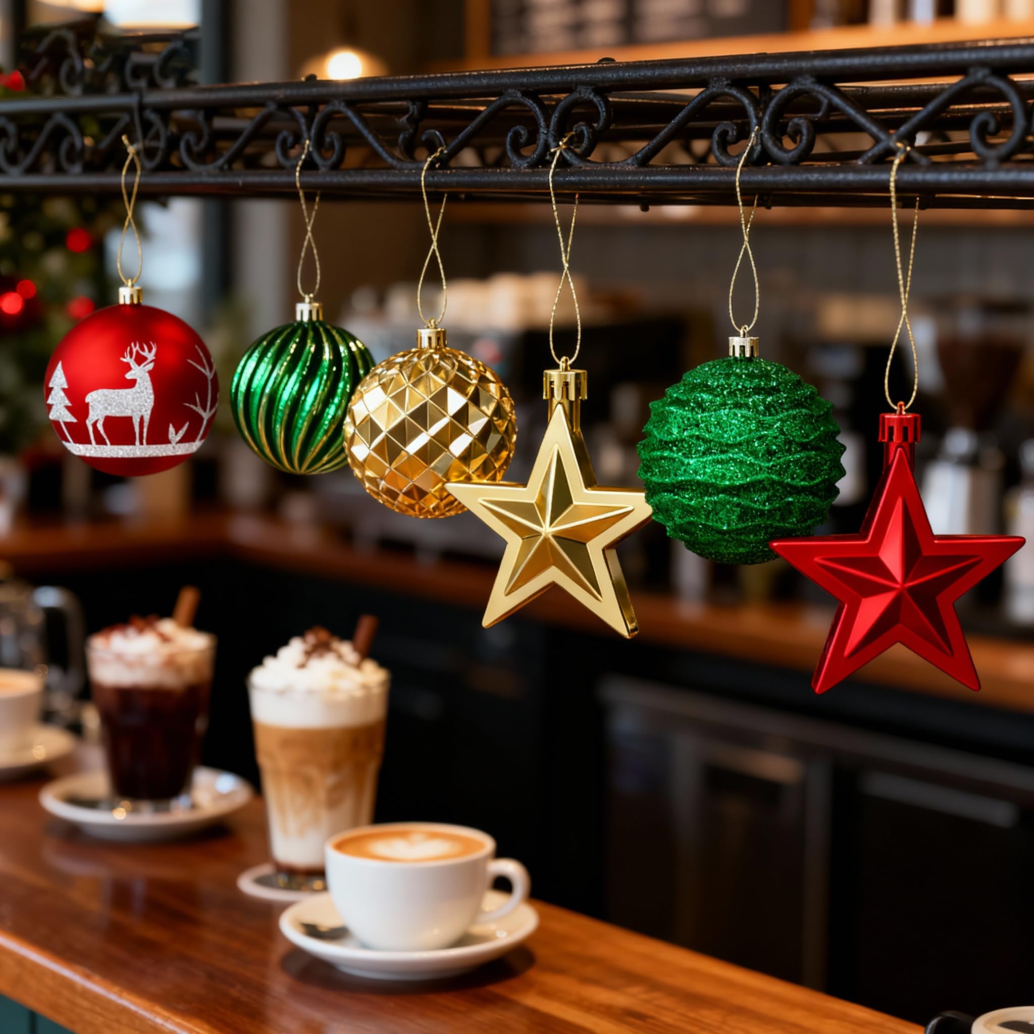 fivmen-weihnachtskugeln-gr-n-108er-set-christbaumschmuck-plastik-bruchsicher image 8