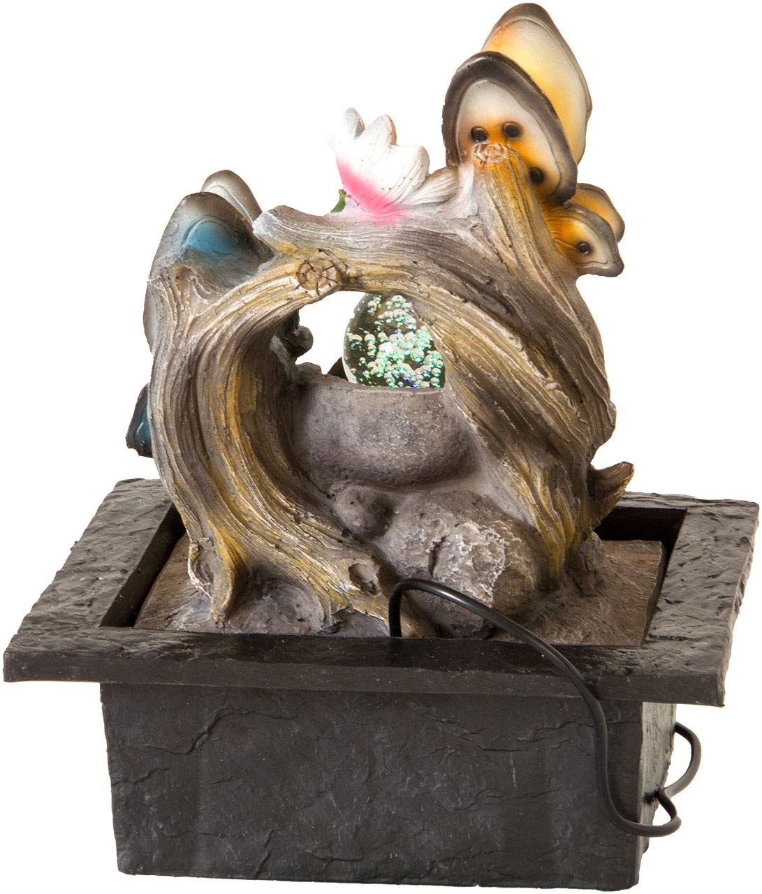 lemodo-zimmerbrunnen-schmetterling-motiv-mit-pumpe-und-rotierender-kugel-tischbr image 6