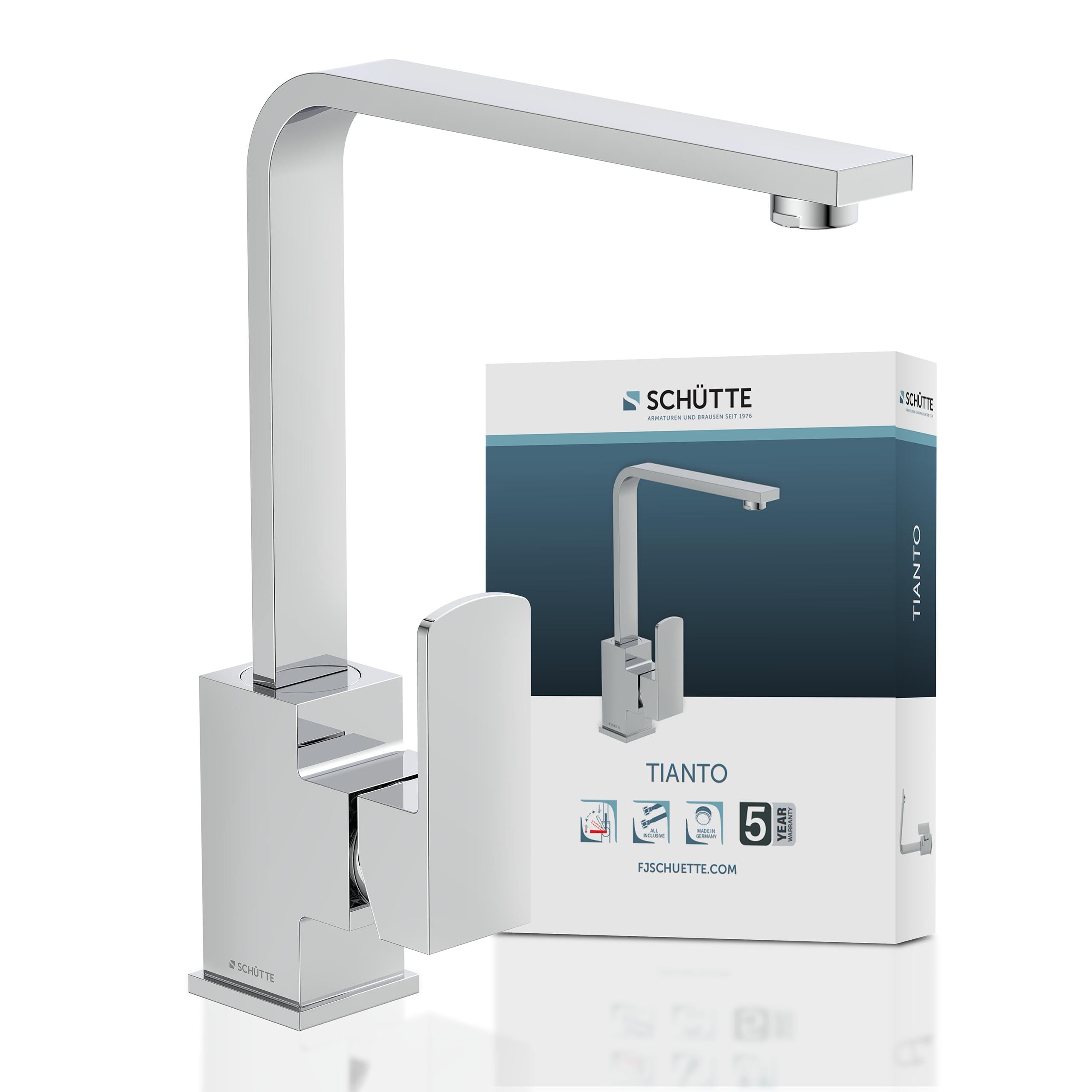 sch-tte-tianto-26300-sp-ltischarmatur-chrom-wasserhahn-k-che-mit-seitlichem-grif image 1