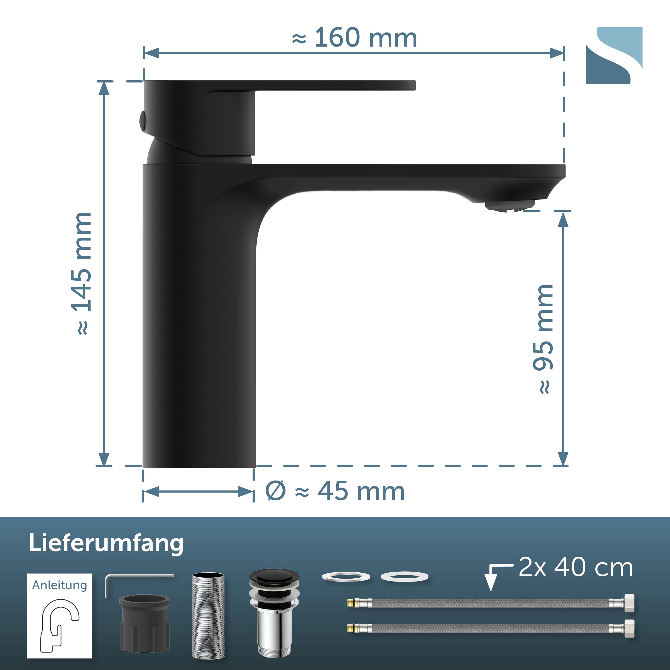sch-tte-montana-waschtischarmatur-schwarz-mit-ablaufgarnitur image 2