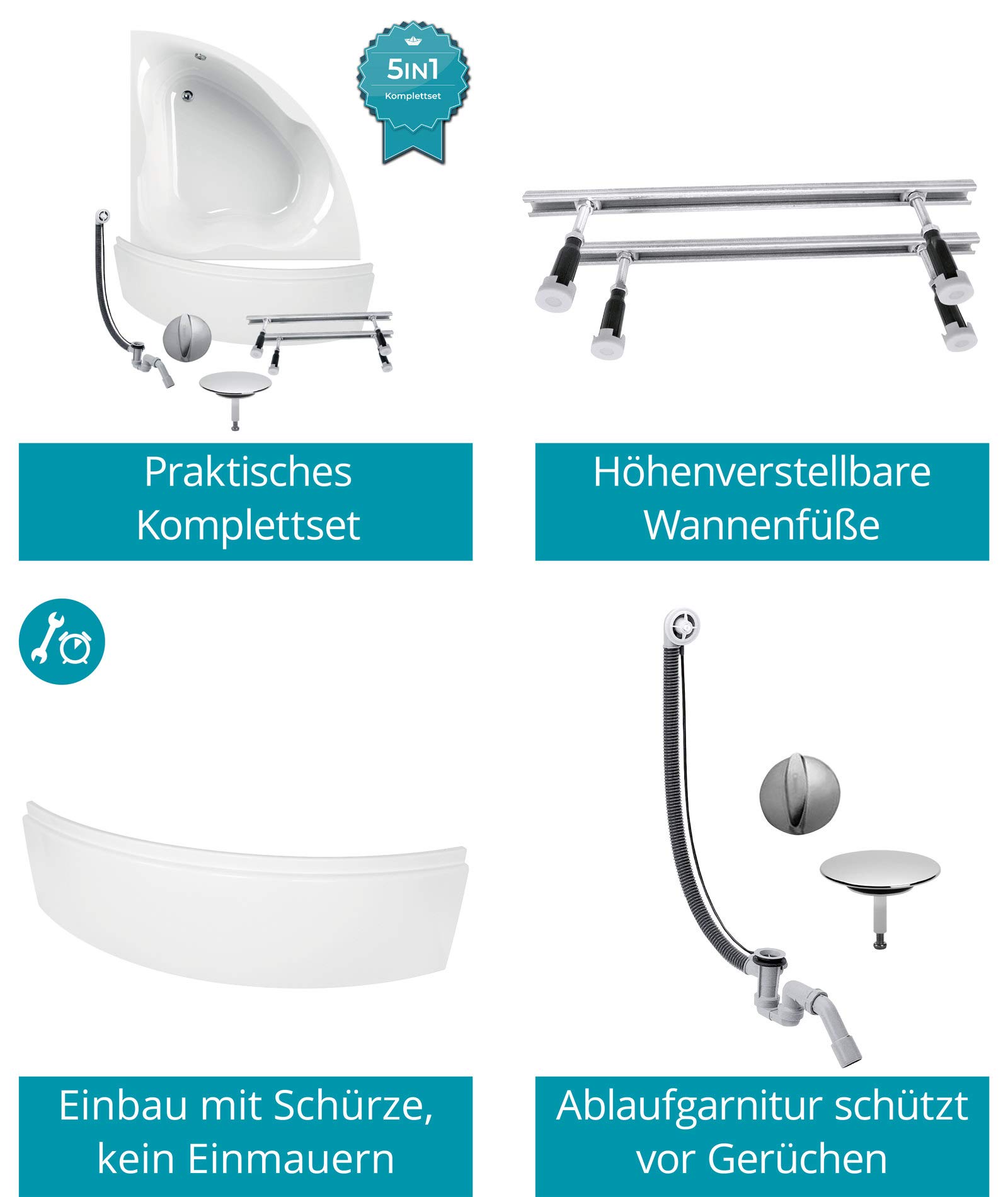 calmwaters-exclusive-2-eckbadewanne-duo-140-x-140-cm-komplettset-wei image 4