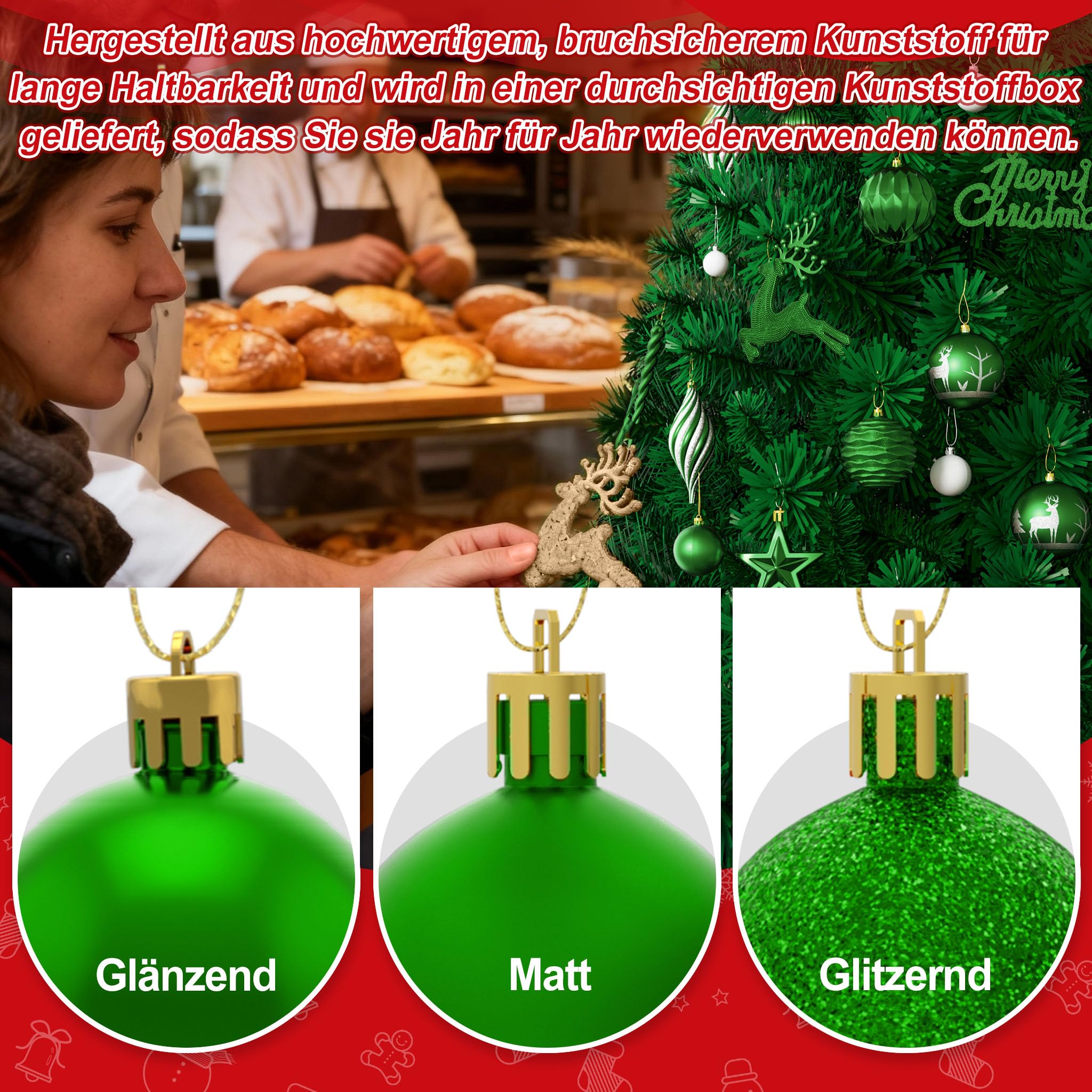 fivmen-weihnachtskugeln-gr-n-108er-set-christbaumschmuck-plastik-bruchsicher image 3