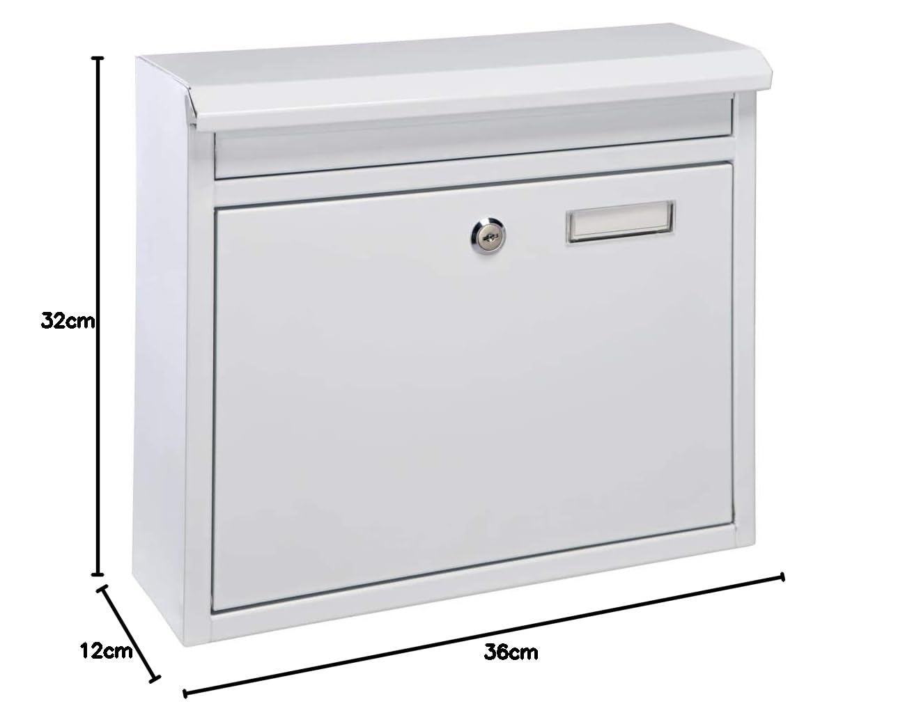haushalt-international-briefkasten-metall-wei-din-a4-60602 image 3