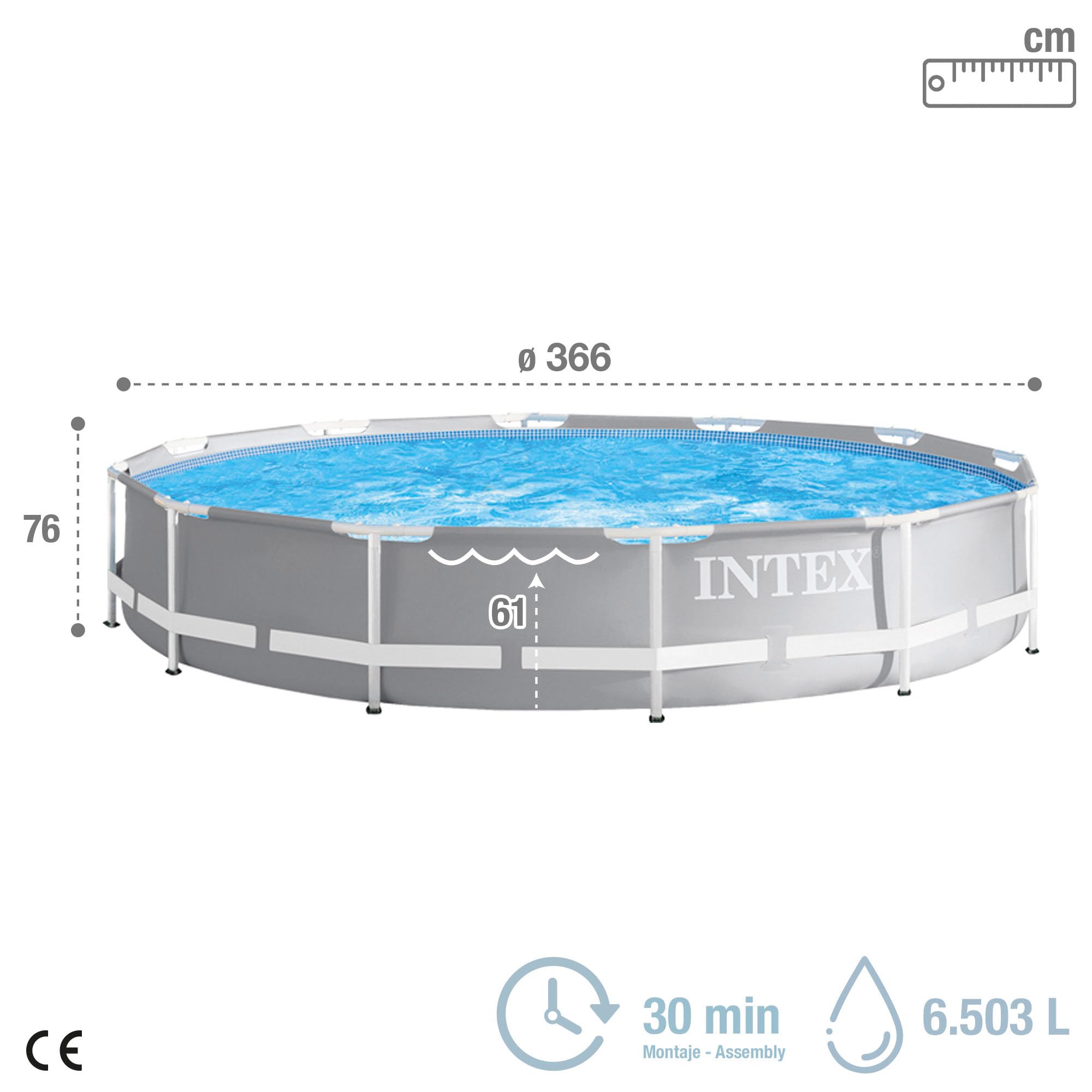 lemodo-prism-frame-pool-rund-366x76-cm-aufstellpool image 4