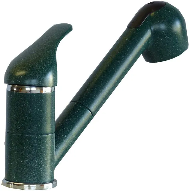 sch-tte-sp-ltischarmatur-einhebel-k-chenarmatur-granit-gr-n-mit-brause image 1