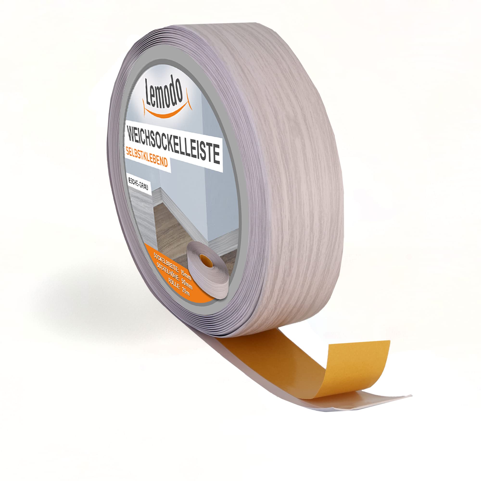 lemodo-sockelleiste-selbstklebend-5-m-wei-50-x-15-mm-weichsockelleiste-pvc image 6