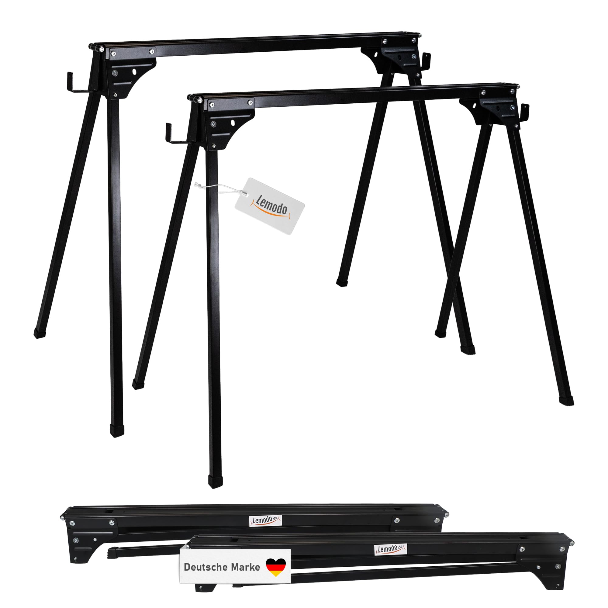 lemodo-arbeitsbock-h-henverstellbar-2er-set-stahl-klappbar-150-kg image 8