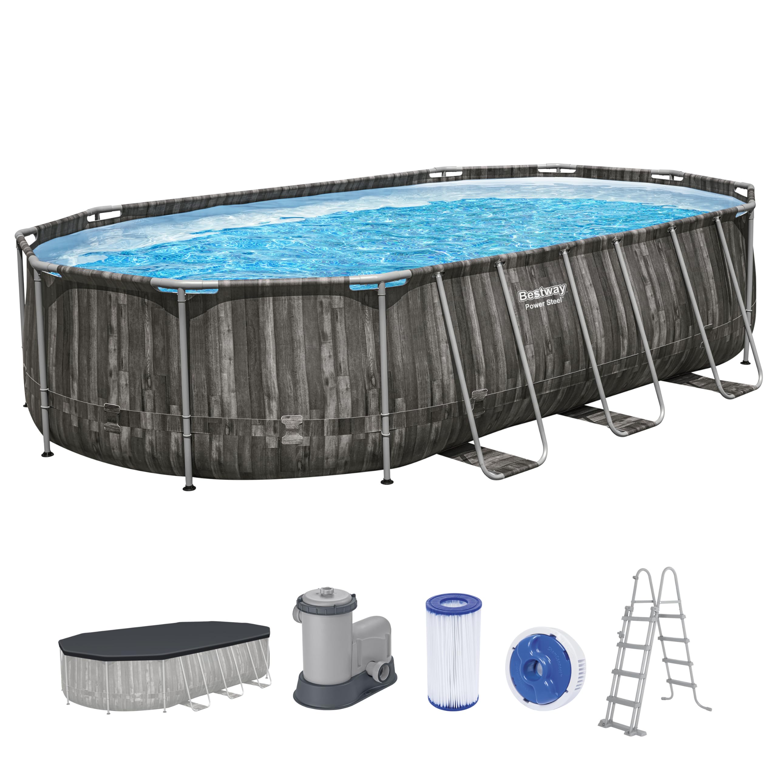bestway-power-steel-frame-pool-oval-610-x-366-x-122-cm-komplett-set image 1
