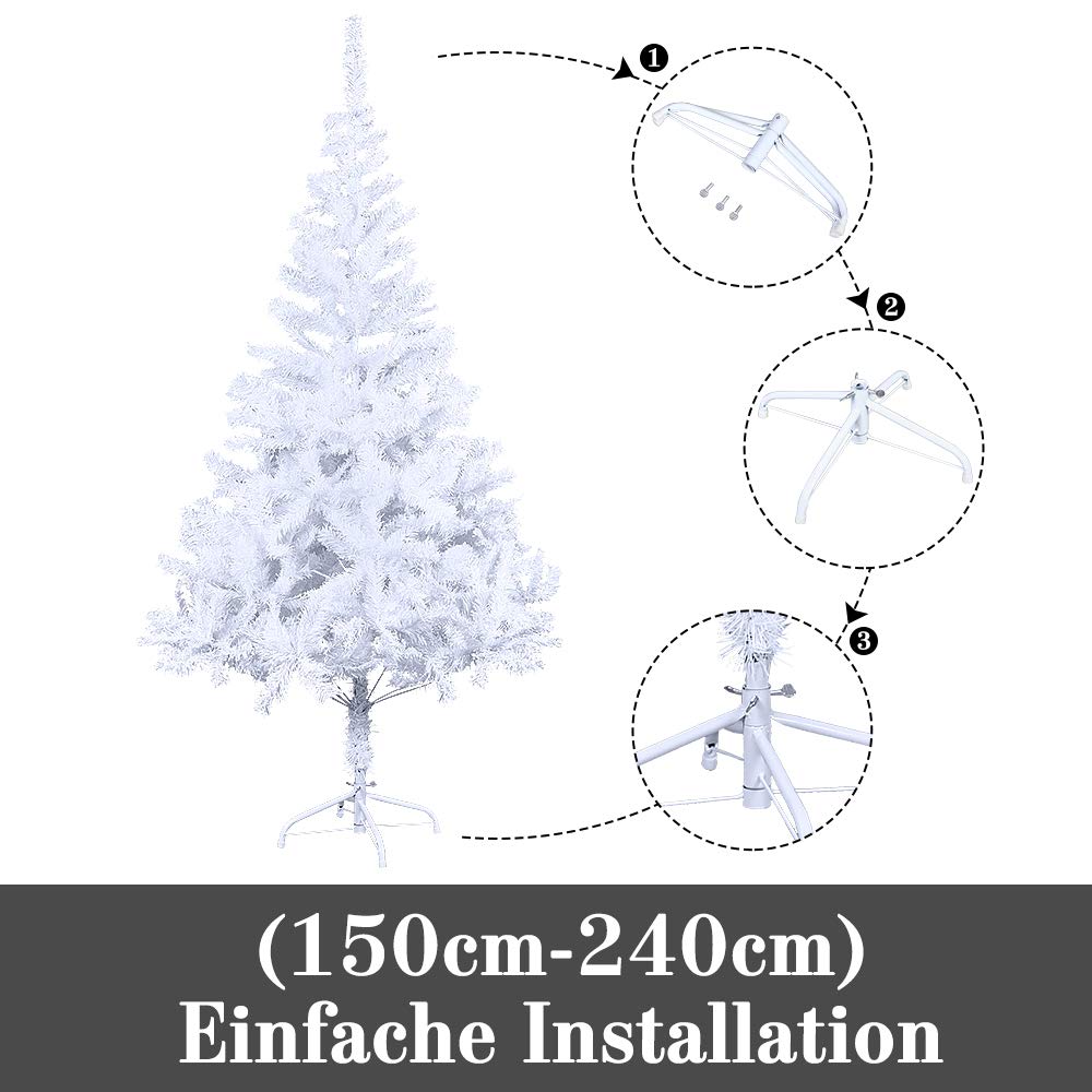 fivmen-weihnachtsbaum-k-nstlich-180-cm-wei-mit-500-spitzen image 4