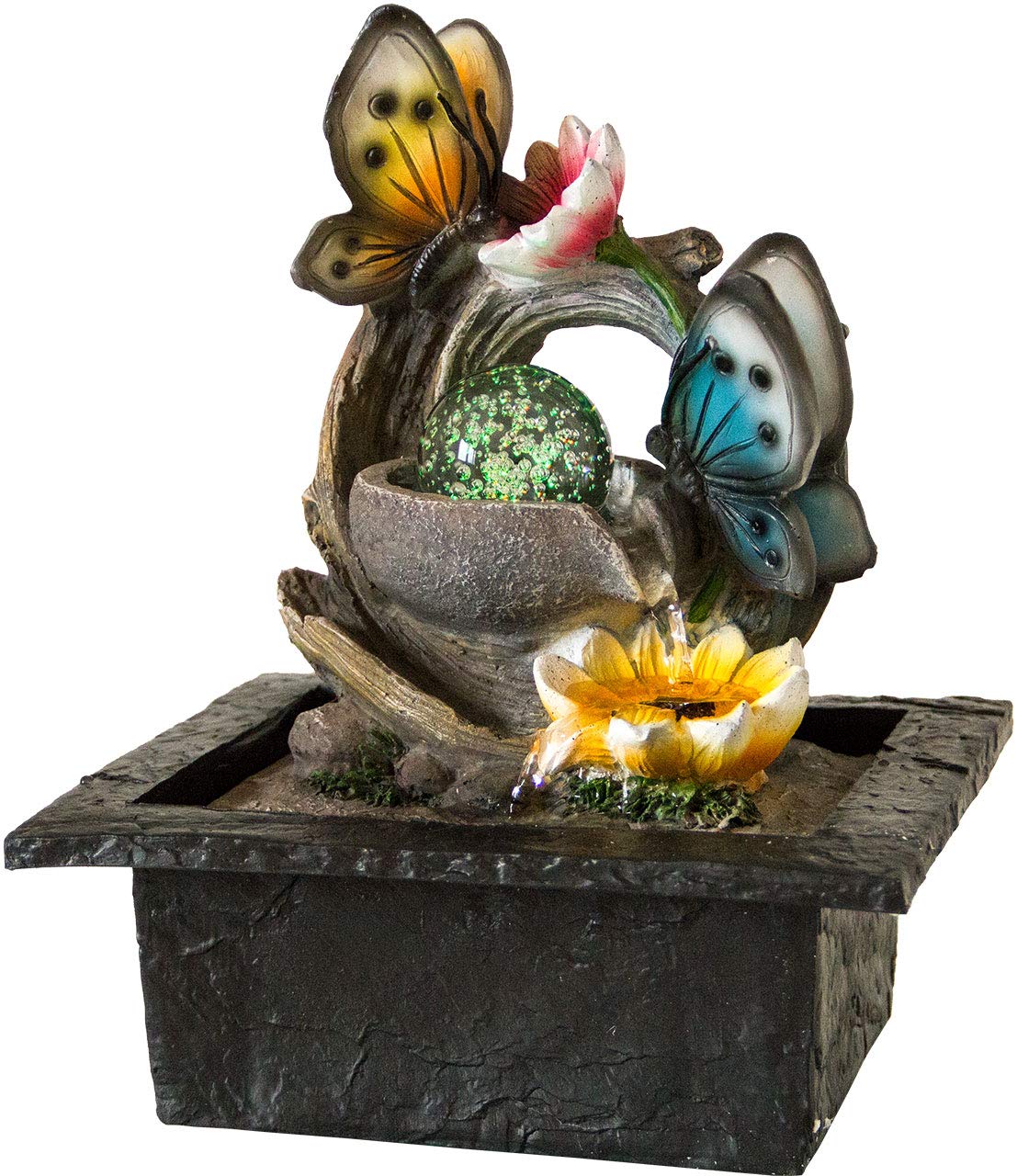 lemodo-zimmerbrunnen-schmetterling-motiv-mit-pumpe-und-rotierender-kugel-tischbr image 8