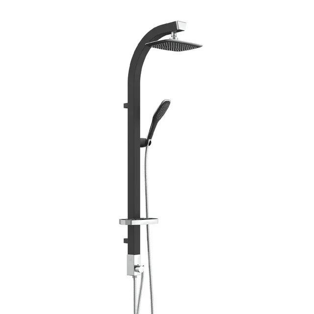 sch-tte-brausegarnitur-19153-schwarz-mit-berkopfbrause-und-handbrause image 1
