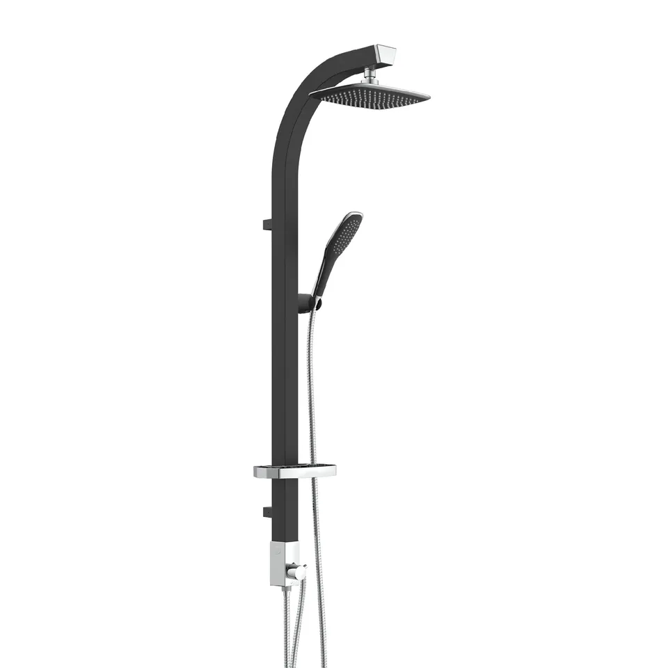sch-tte-brausegarnitur-19153-schwarz-mit-berkopfbrause-und-handbrause image 1