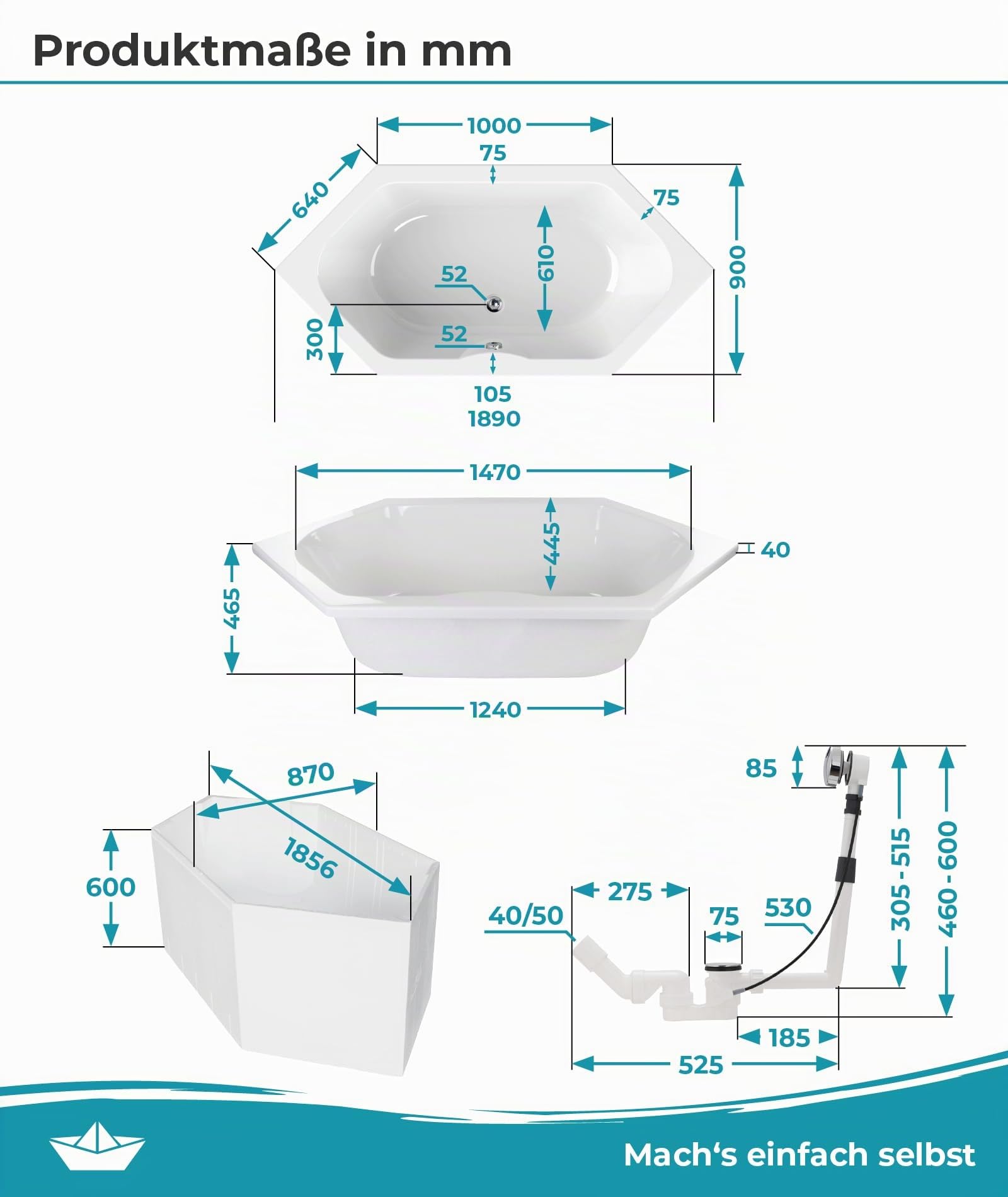 calmwaters-exclusive-sechseck-badewanne-190x90-cm-komplettset-duo-f-r-2 image 5