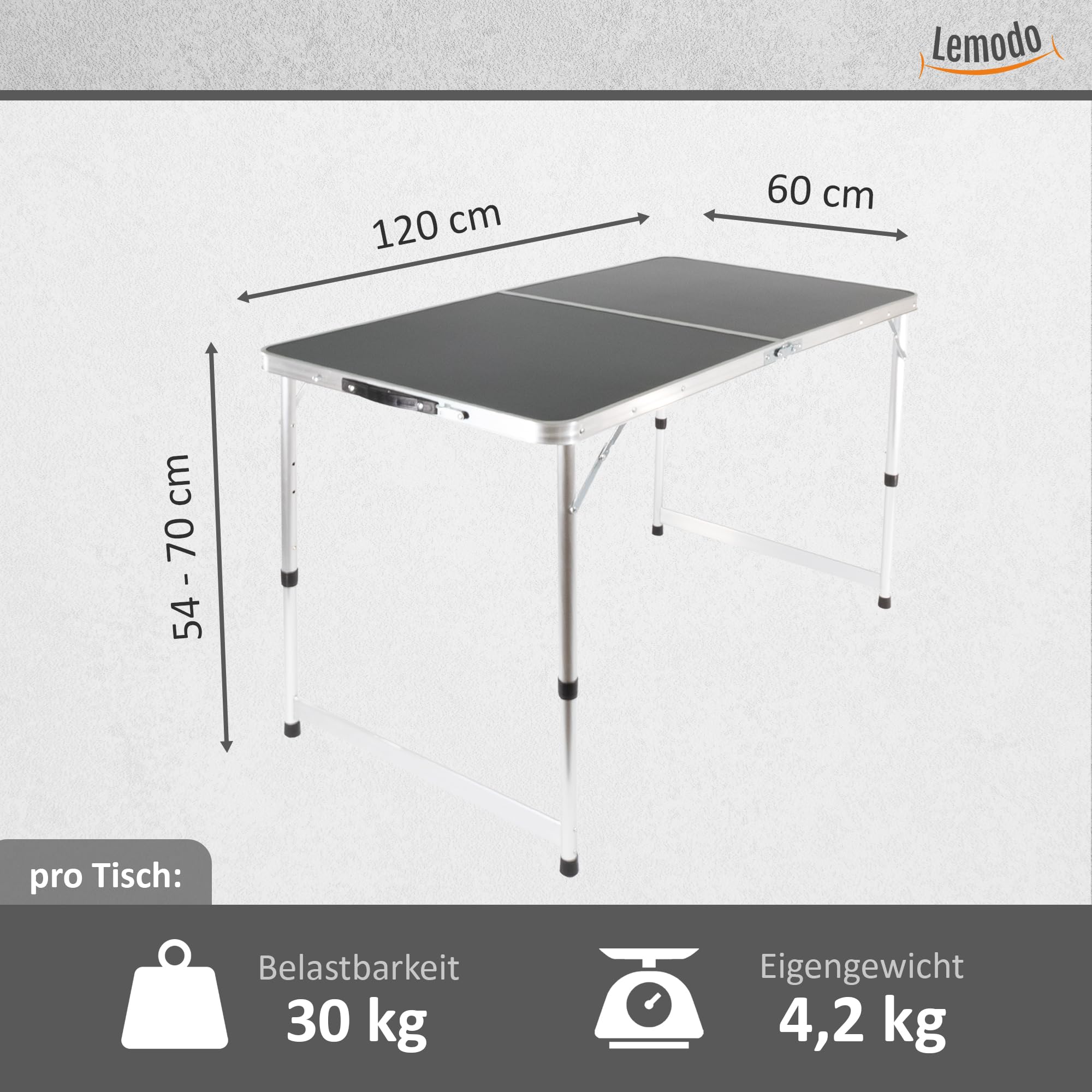 lemodo-campingtisch-klapptisch-120x60-cm-schwarz-3-fach-h-henverstellbar image 2
