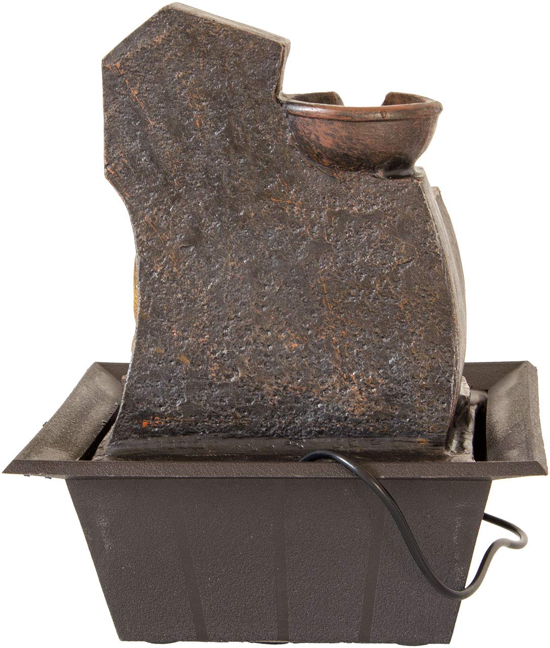 lemodo-nativ-zimmerbrunnen-buddha-mit-led-beleuchtung-und-pumpe-polyresin-dunkel image 5