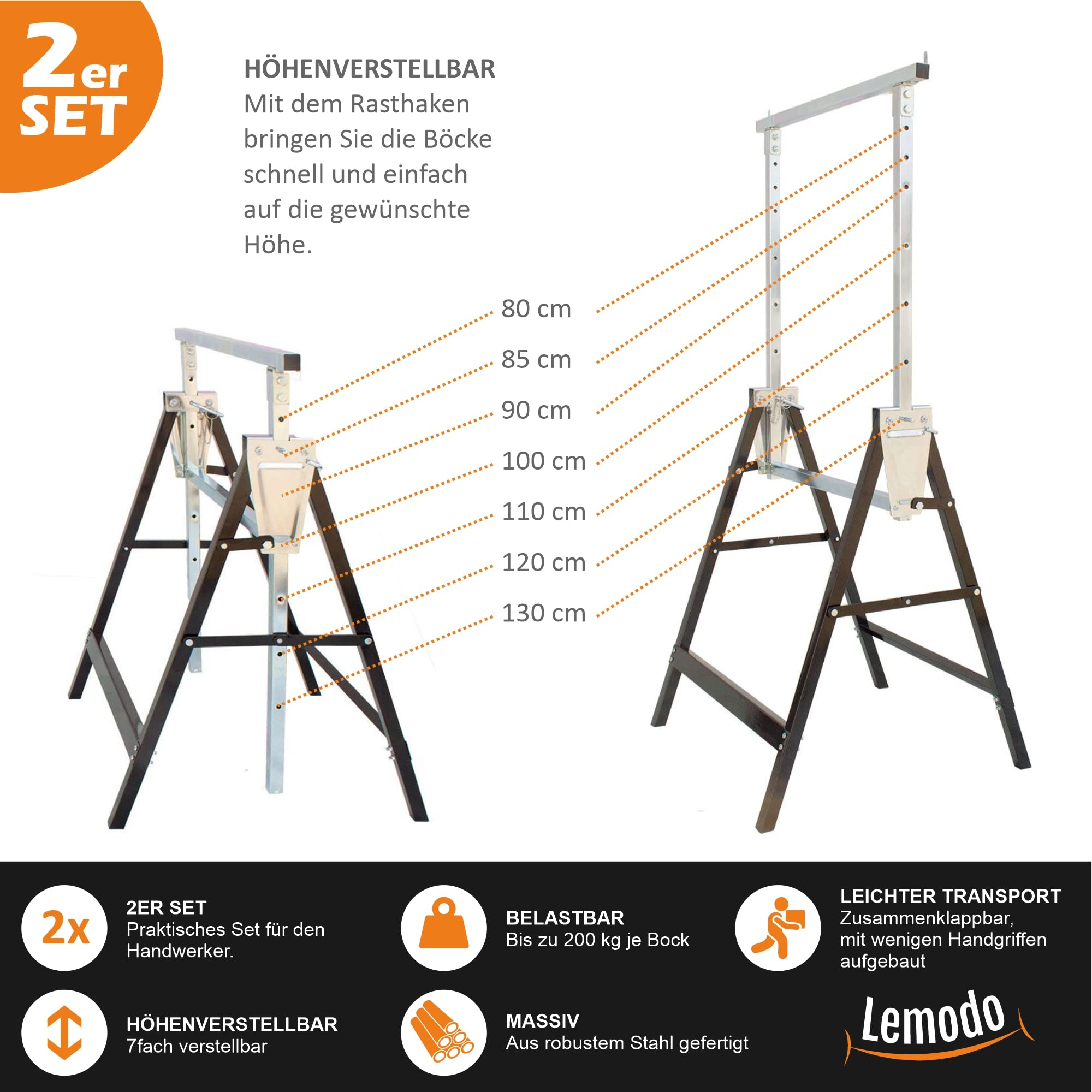 lemodo-arbeitsbock-2er-set-stahl-h-henverstellbar-80-130-cm image 3