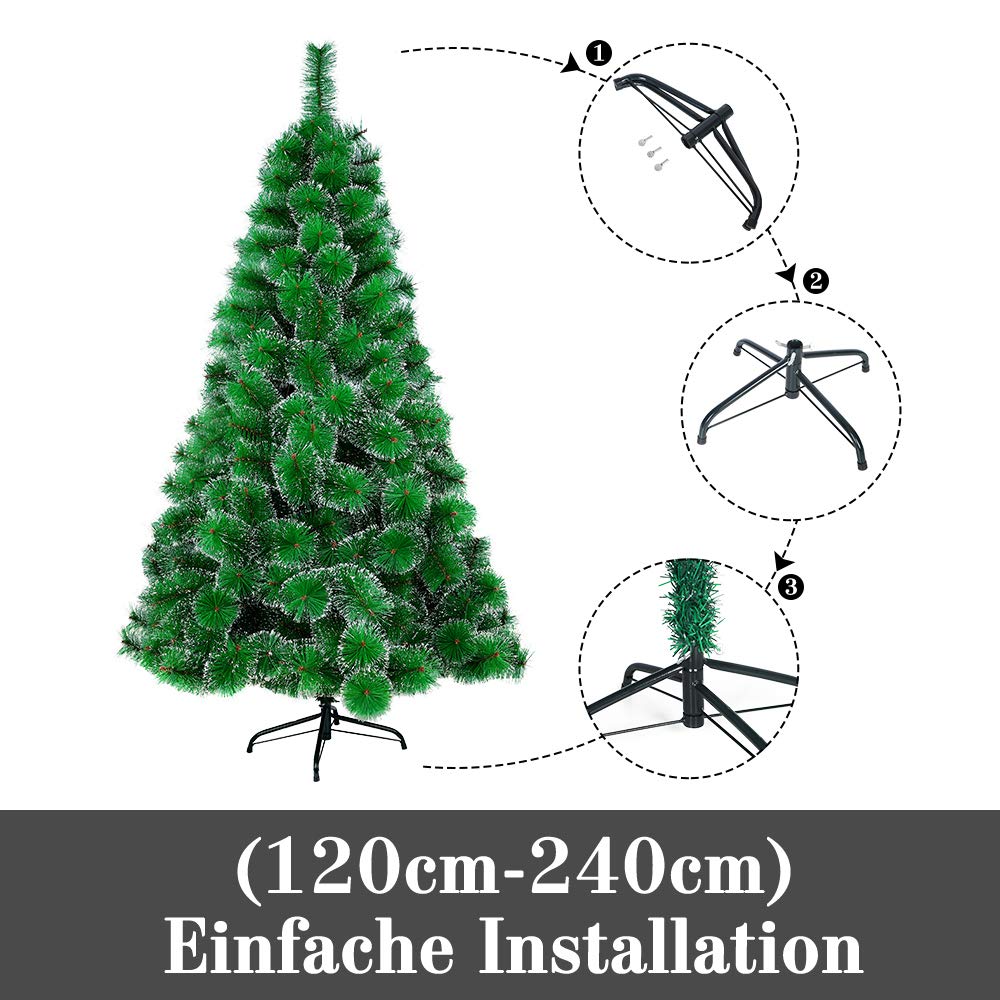 fivmen-weihnachtsbaum-k-nstlich-150-cm-mit-schnee-effekt-tannenbaum-mit-150-spit image 3