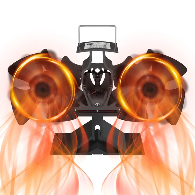 fivmen-ofenventilator-8-bl-tter-doppelkopf-stromlos-schwarz image 1
