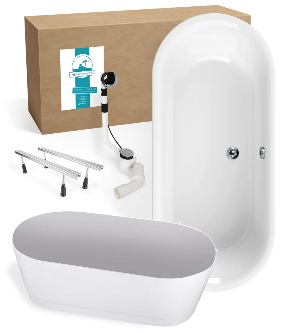 calmwaters-honest-badewanne-freistehend-180x80-komplettset-wei-duowanne image 1