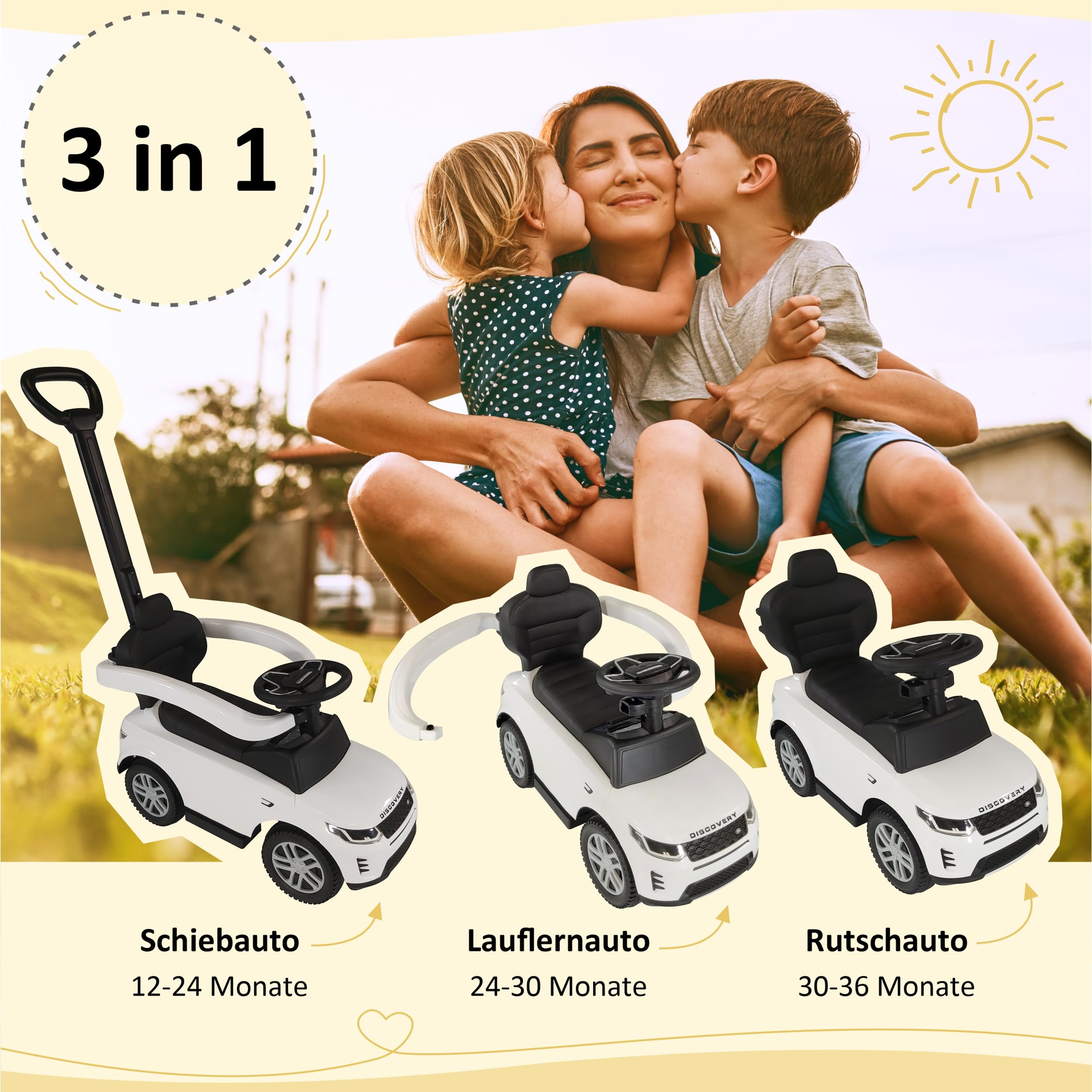 lemodo-land-rover-discovery-rutschauto-ab-1-jahr-wei-mit-schiebestange image 3