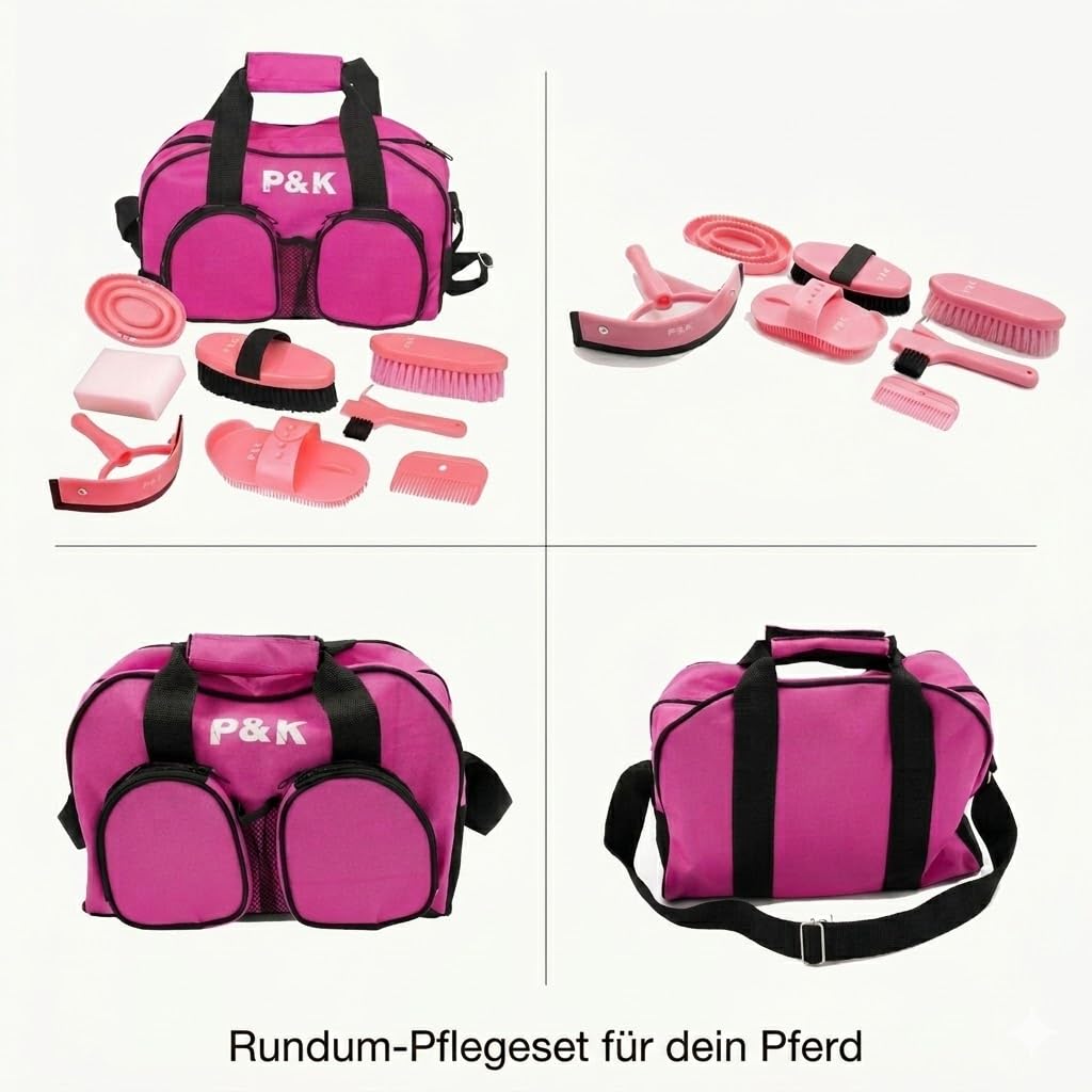 p-k-pferdepflege-set-putzset-in-pink-mit-tasche image 3