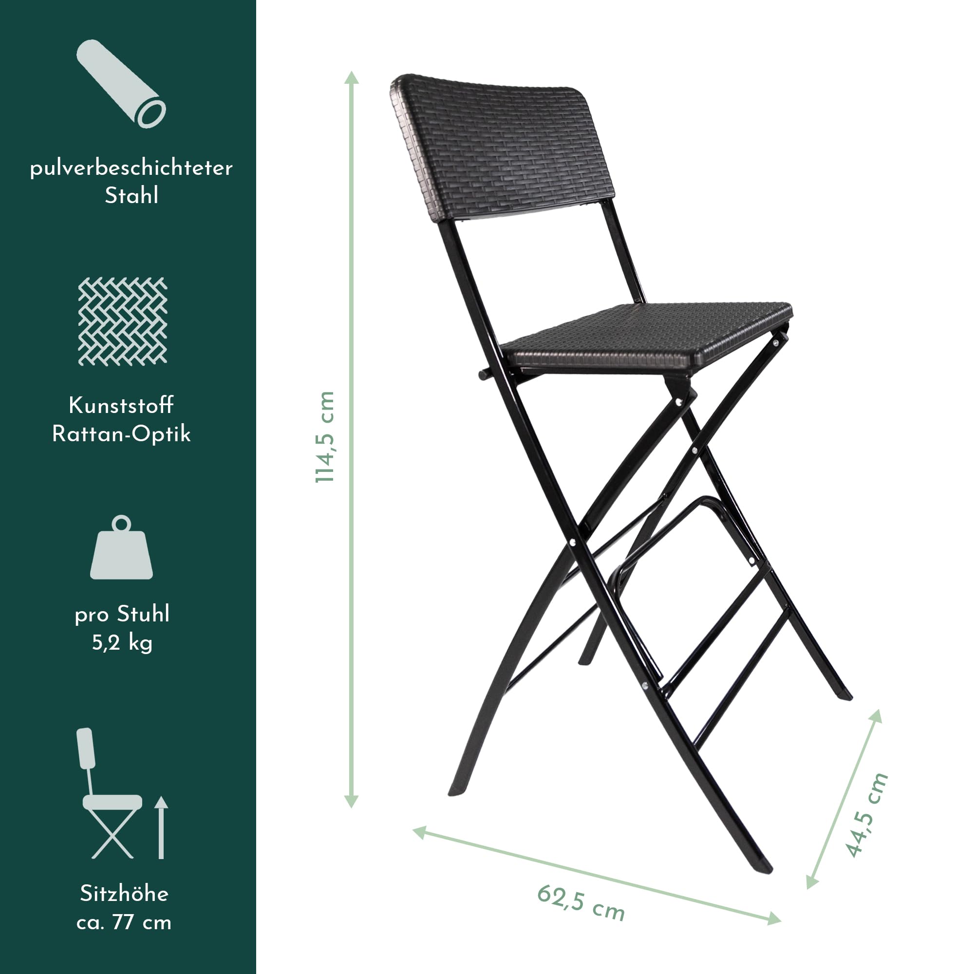 lemodo-barhocker-2er-set-klappbar-mit-lehne-rattanoptik-bis-120-kg image 2