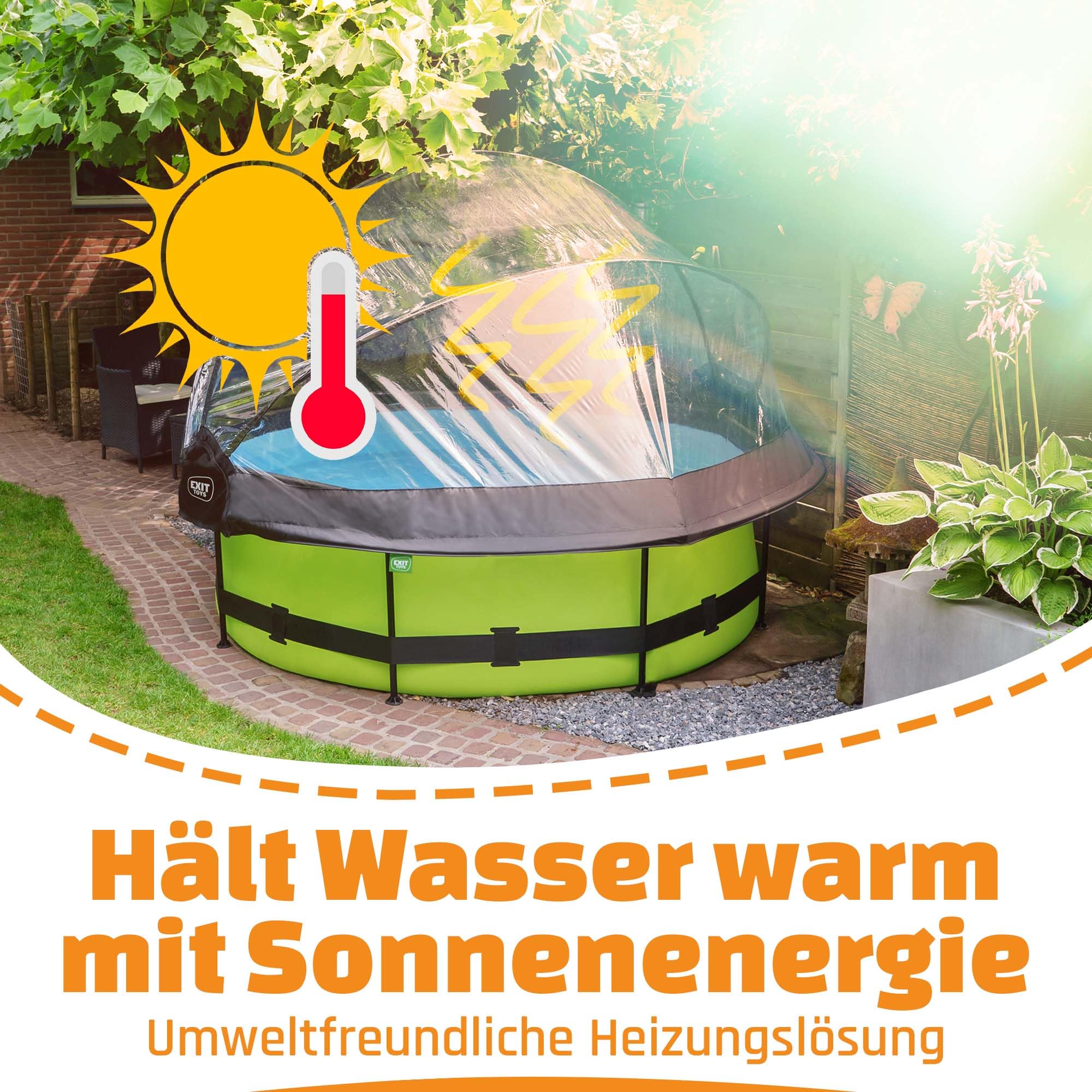 exit-toys-eco-pool-dome-eco-244-cm-transparent-f-r-rundpool-240-255-cm image 2