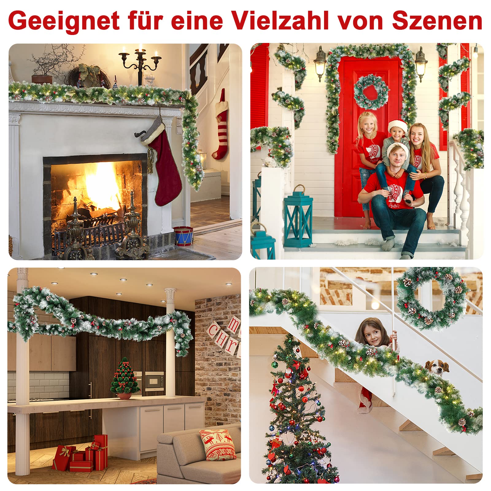 fivmen-weihnachtsgirlande-mit-beleuchtung-300-cm-batterie-tannenzapfen image 7