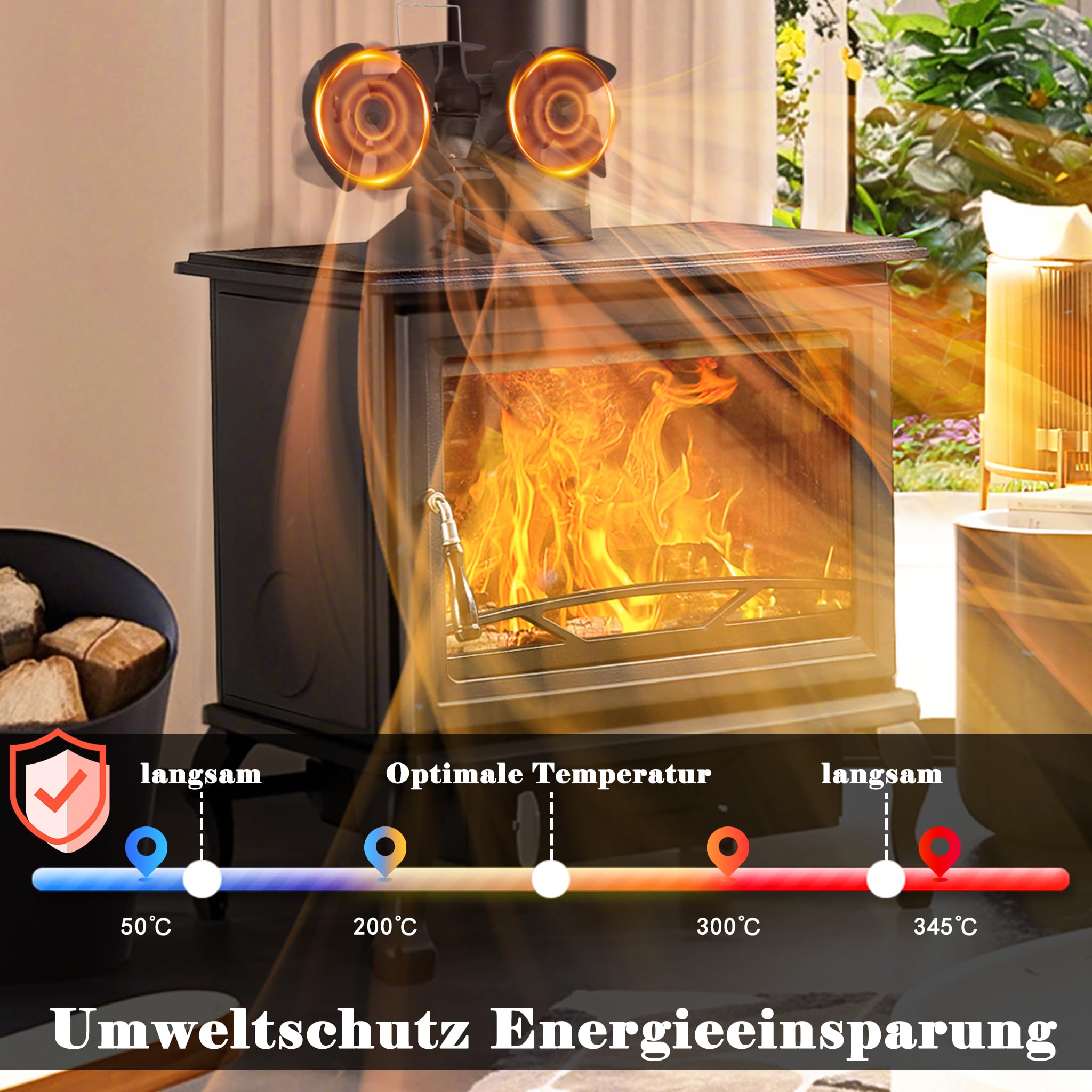 fivmen-ofenventilator-8-bl-tter-doppelkopf-stromlos-schwarz image 4