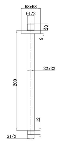gr-nblatt-e3-brausearm-deckenarm-20-cm-chrom-f-r-kopfbrause image 4