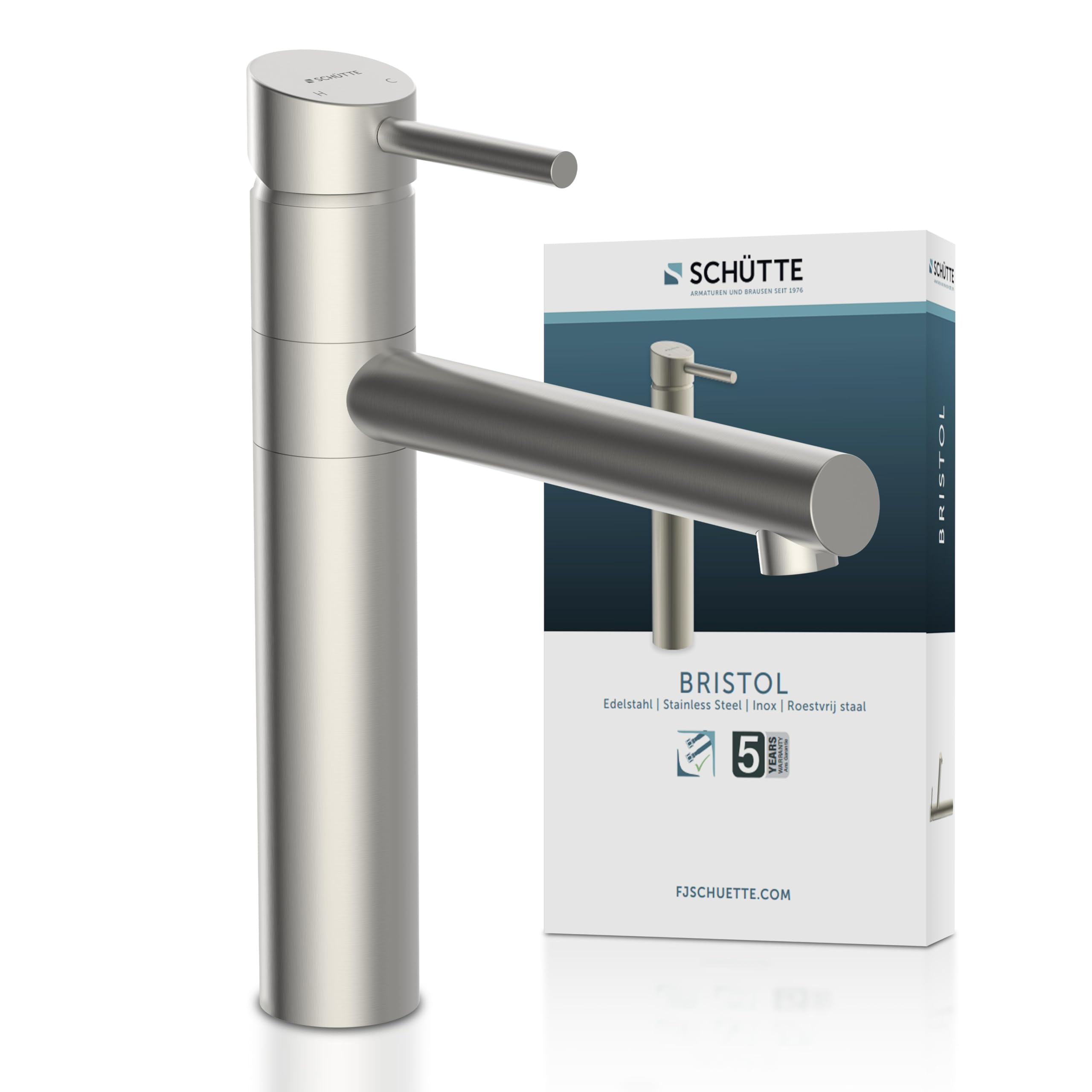 sch-tte-bristol-sp-ltischarmatur-wasserhahn-k-che-360-edelstahl image 1